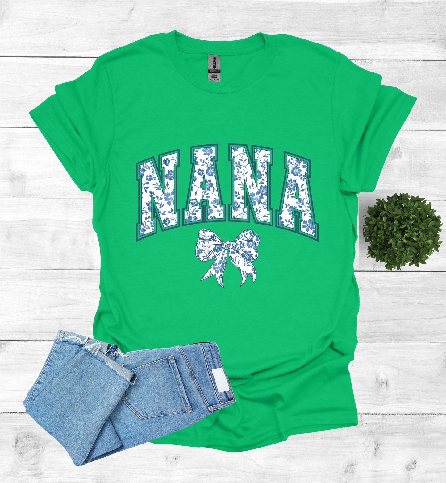 Nana Chinoiserie Blue Coquette T-Shirt