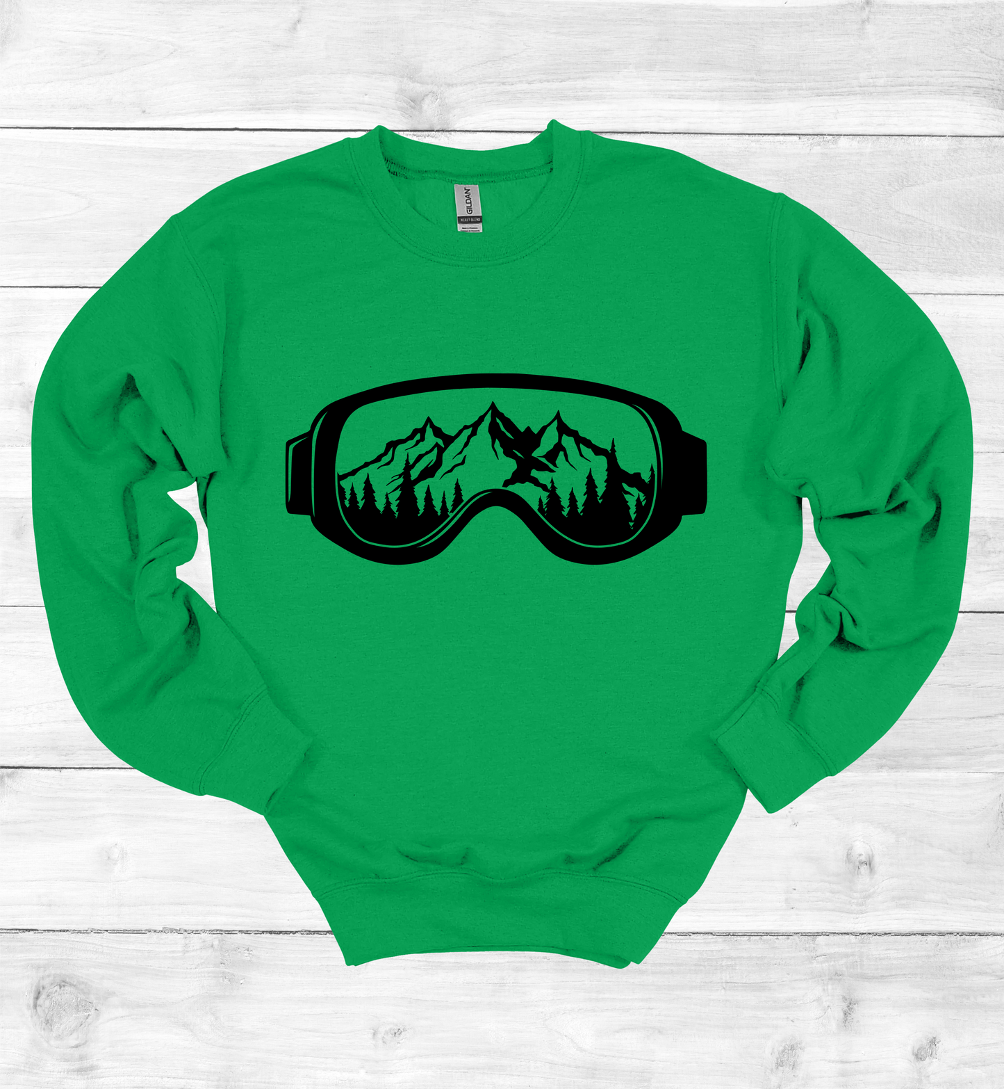 Snow Goggles Mountain Scene Sweatshirt