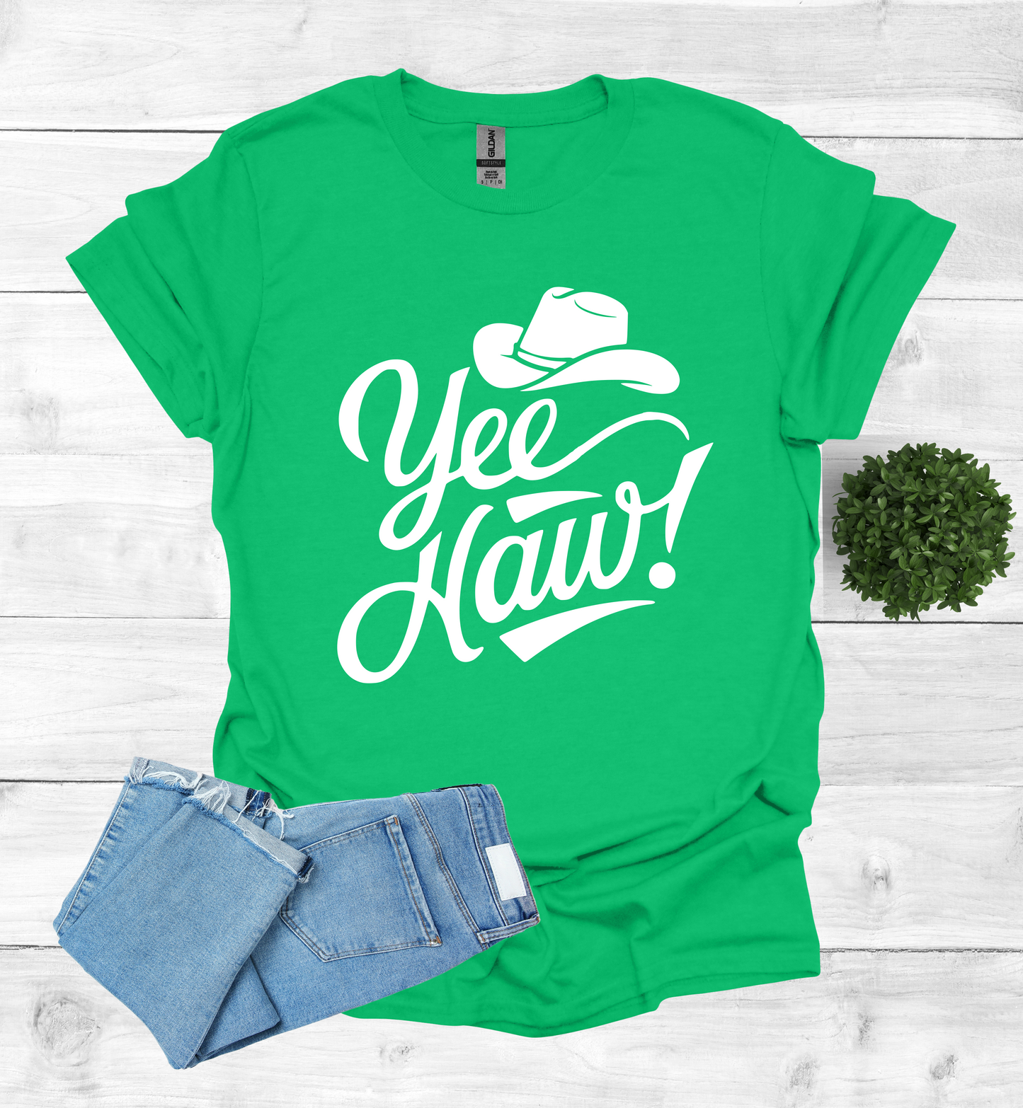 YEE HAW With A Cowboy Hat Shirt
