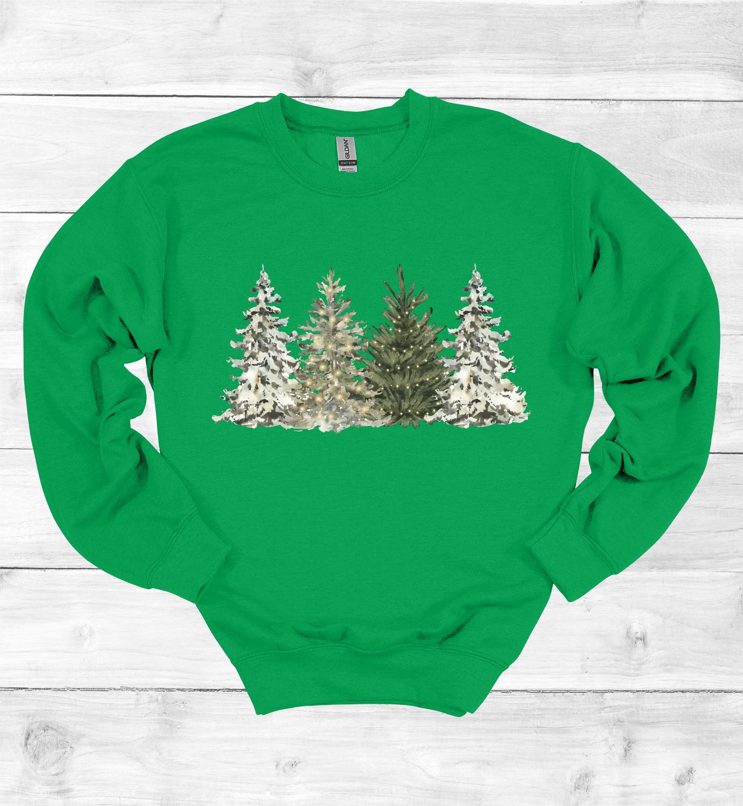 Water Color Christmas Trees Sweatshirt