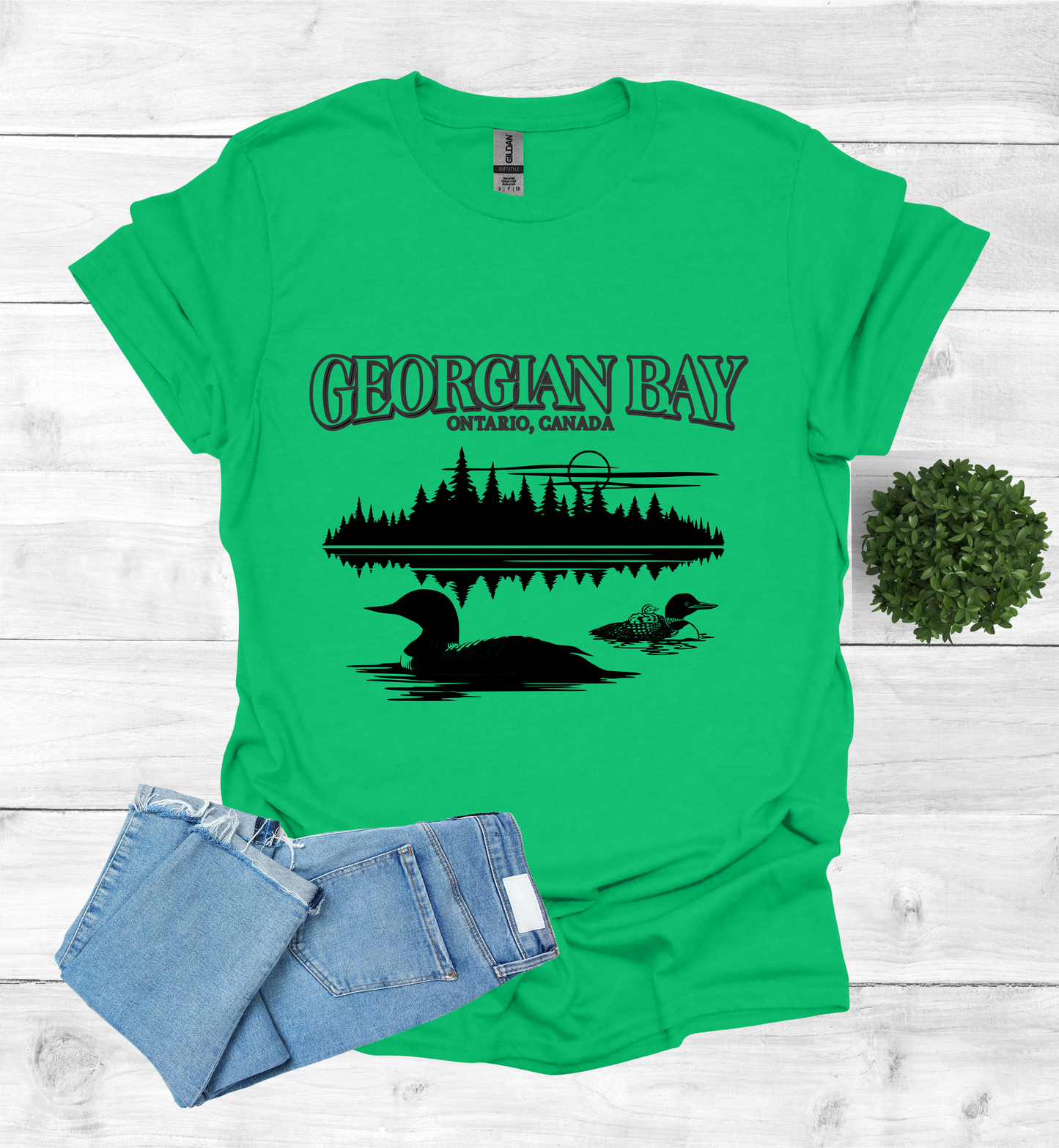 Georgian Bay with Loons T-Shirt