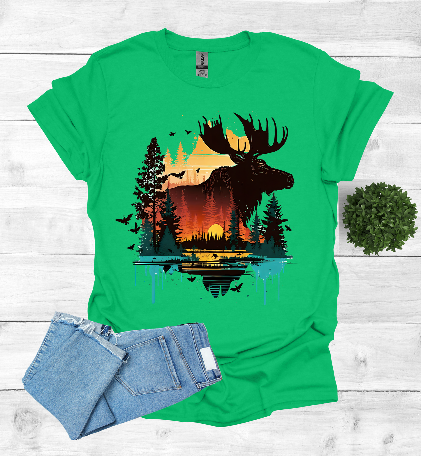 Colorful Moose T-Shirt