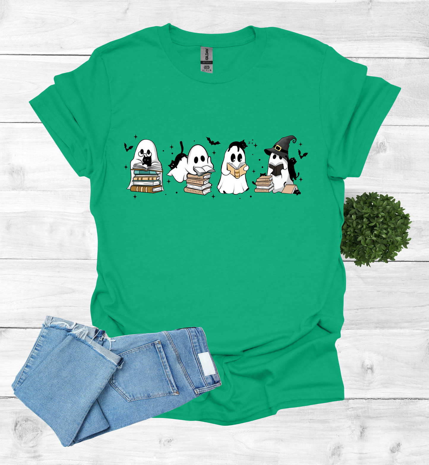 Ghost Reading Books Shirt