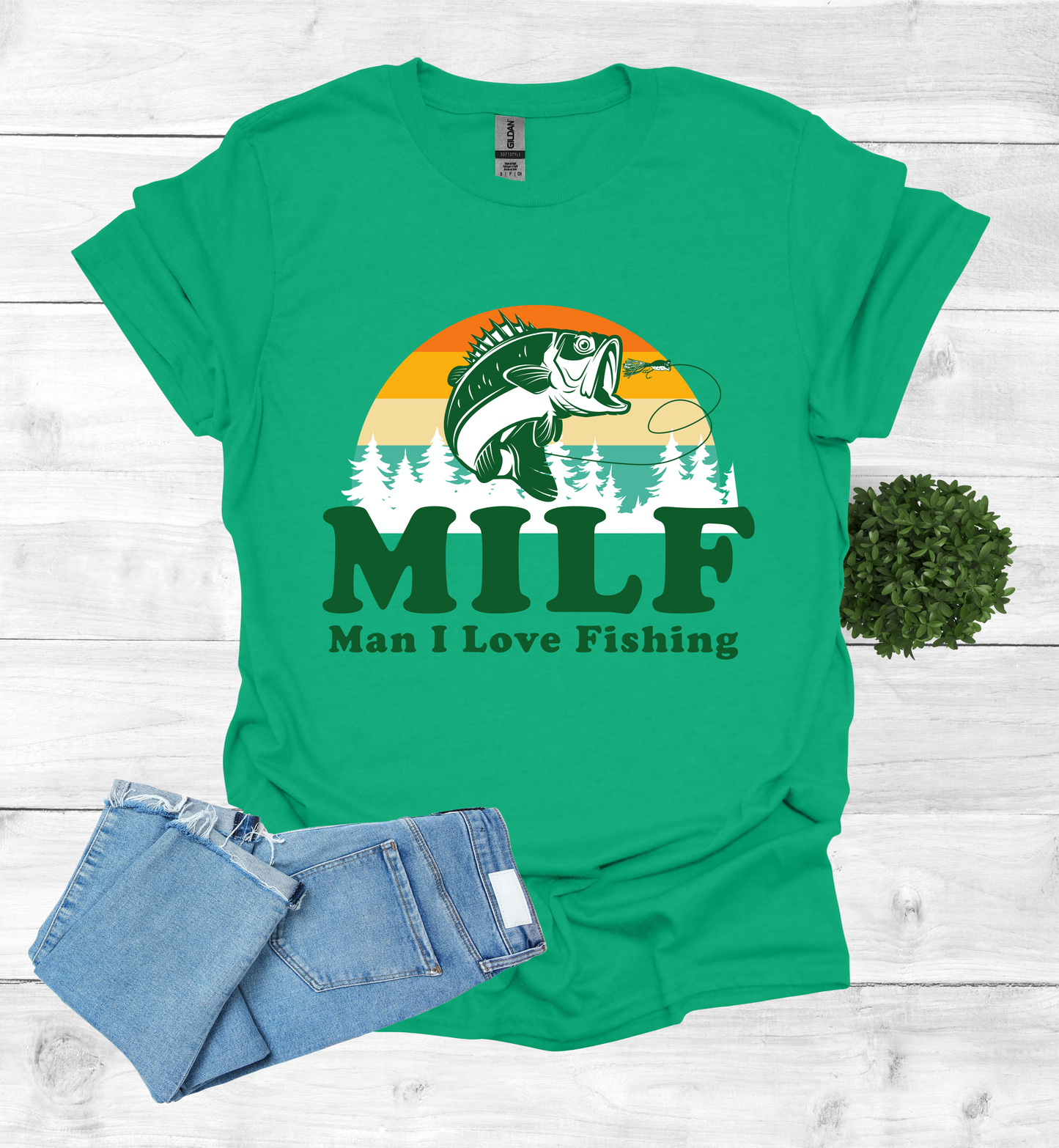 Vintage design MILF man I love fishing