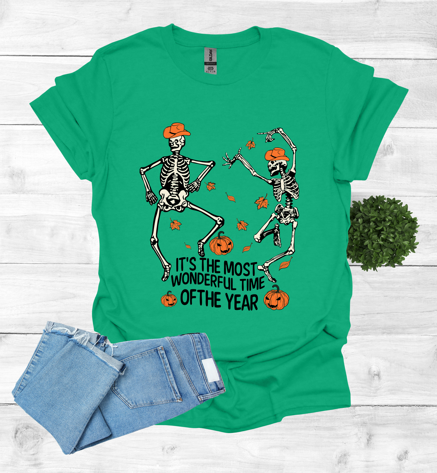 Halloween Skeletons dancing most wonderful time of Year