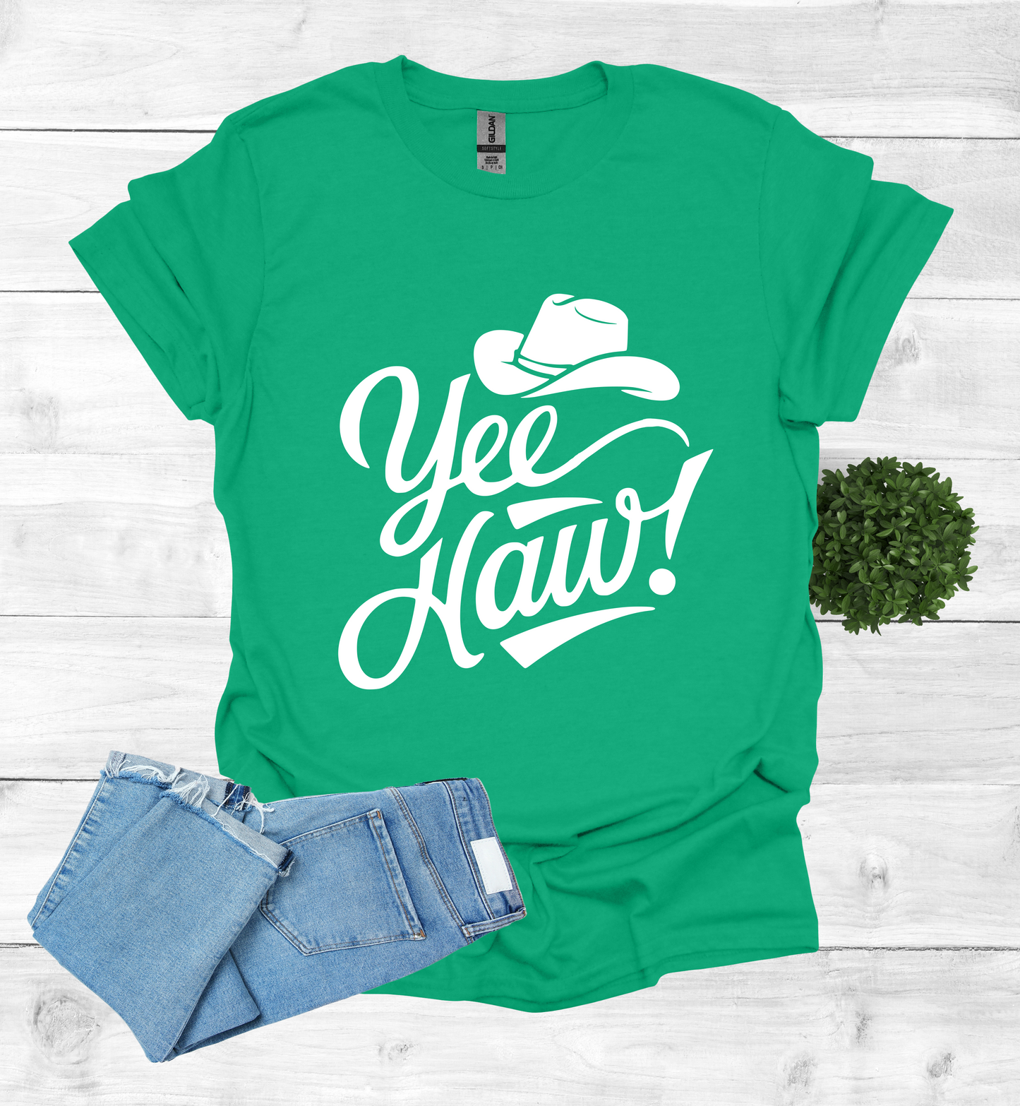 YEE HAW With A Cowboy Hat Shirt