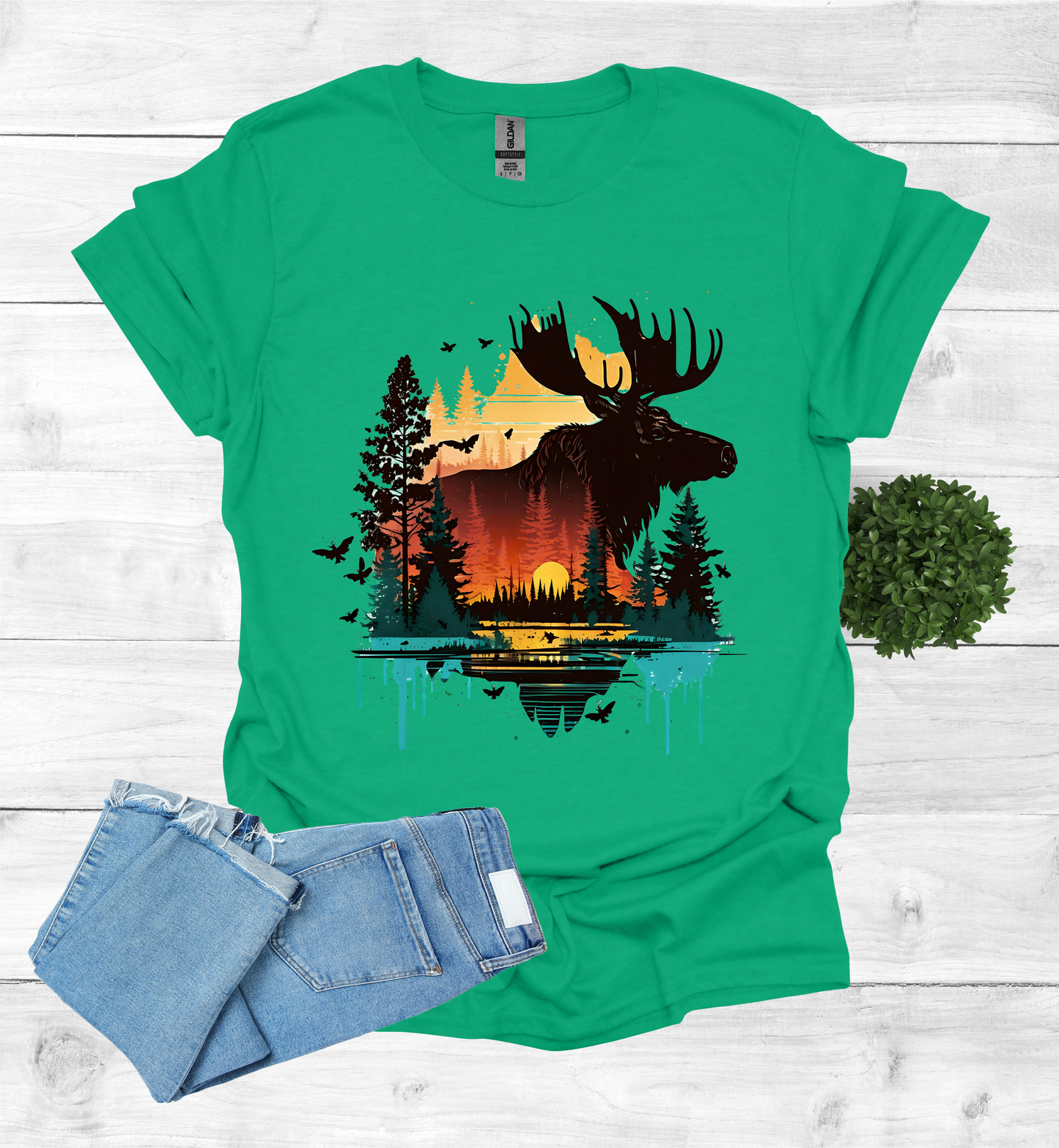 Colorful Moose T-Shirt