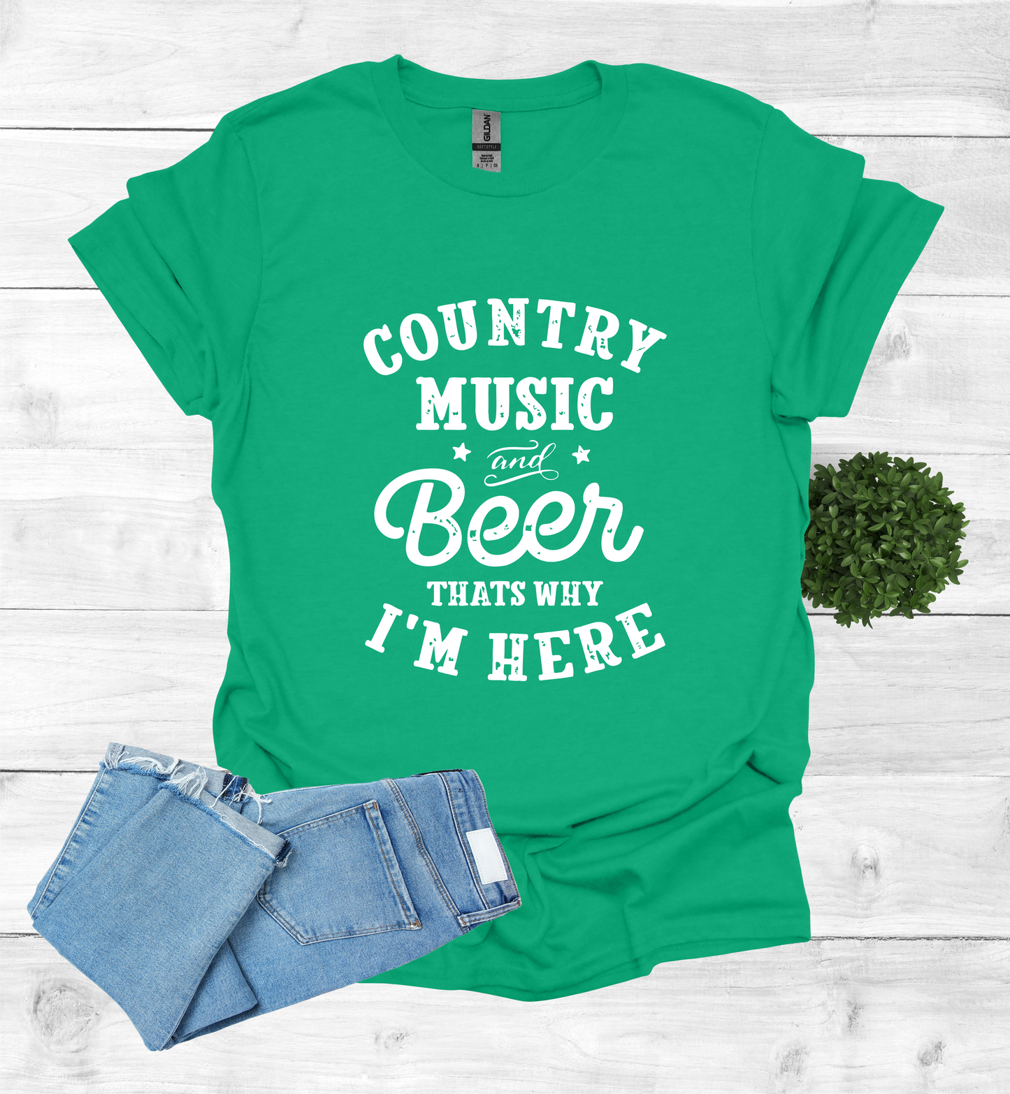 Country Music and Beer That's Why I'm Here T-Shirt