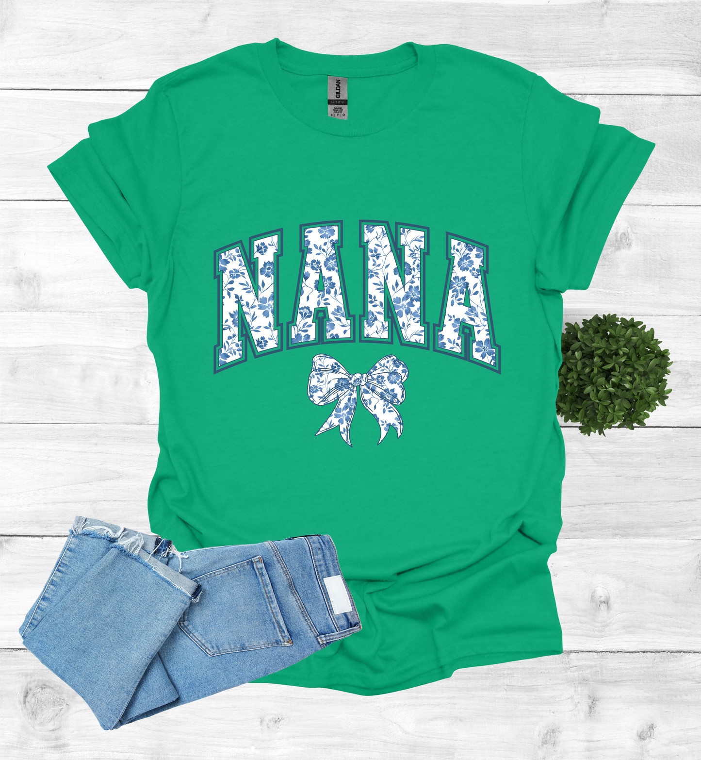 Nana Chinoiserie Blue Coquette T-Shirt