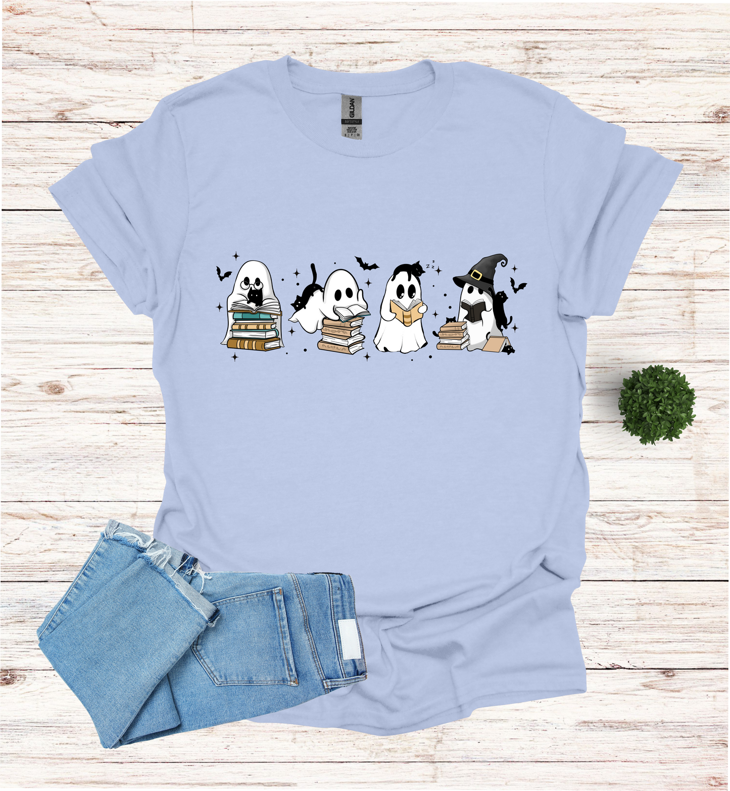 Ghost Reading Books Shirt