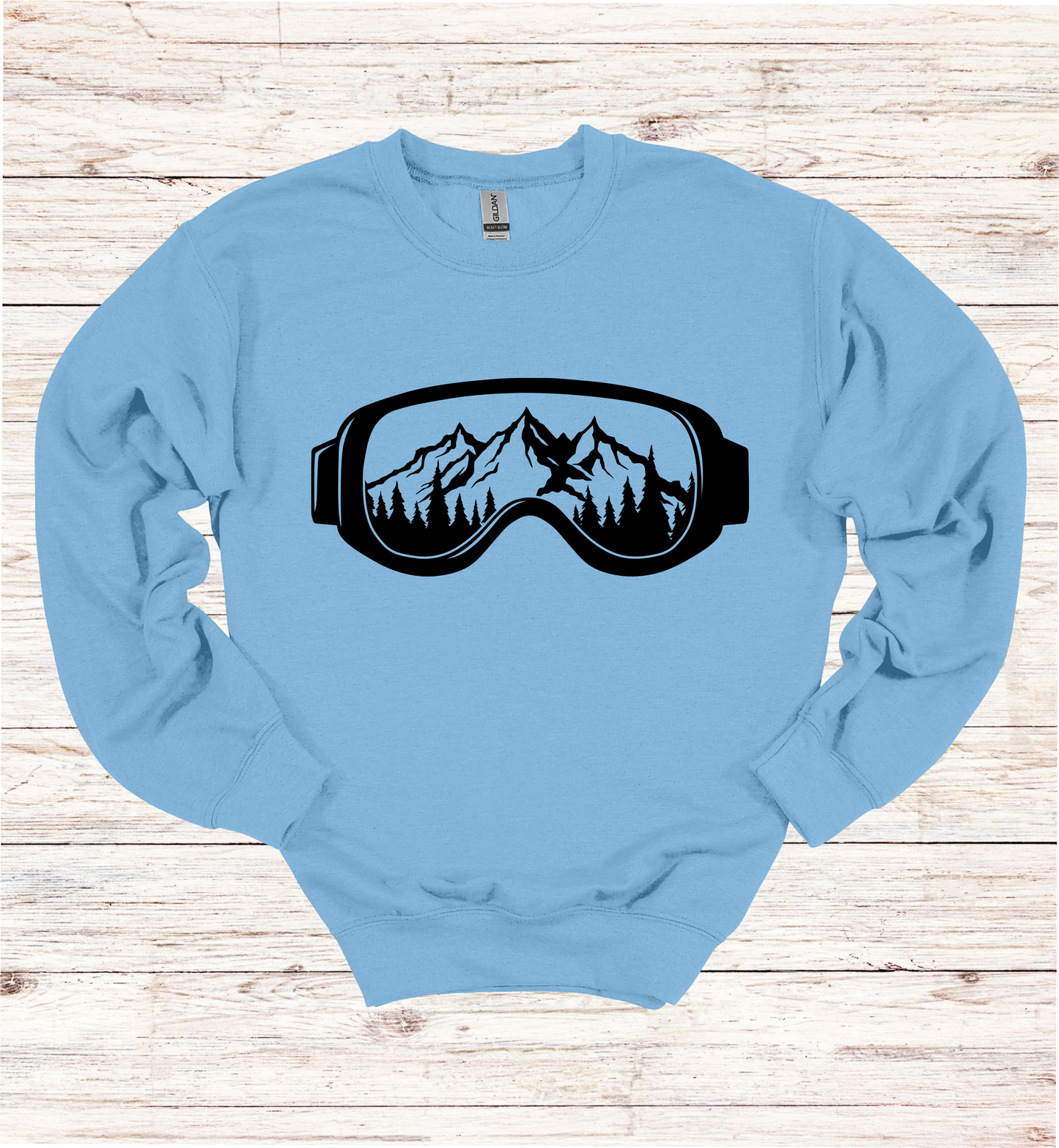 Snow Goggles Mountain Scene Sweatshirt