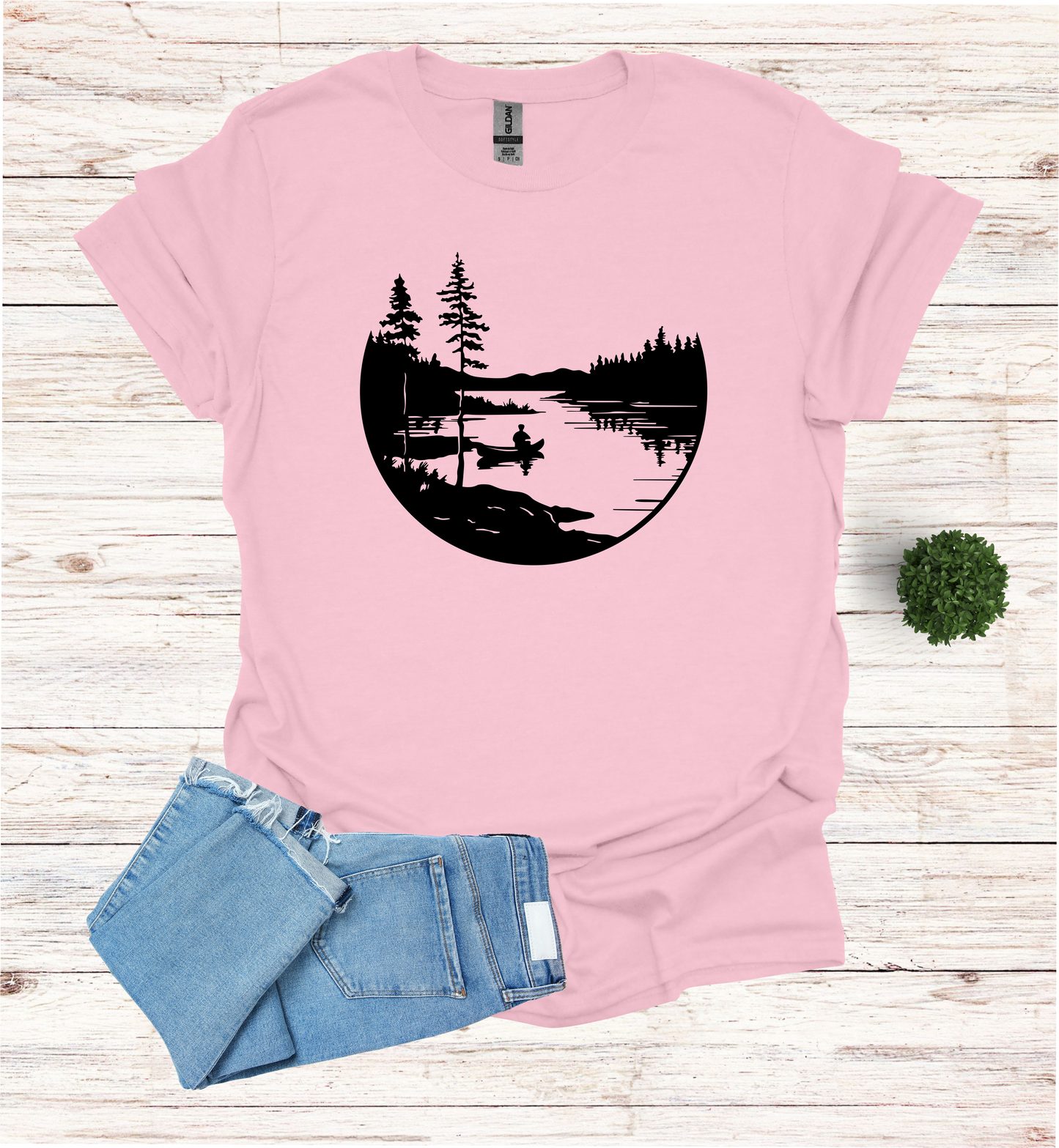 Canoeing Scene in the Wilderness