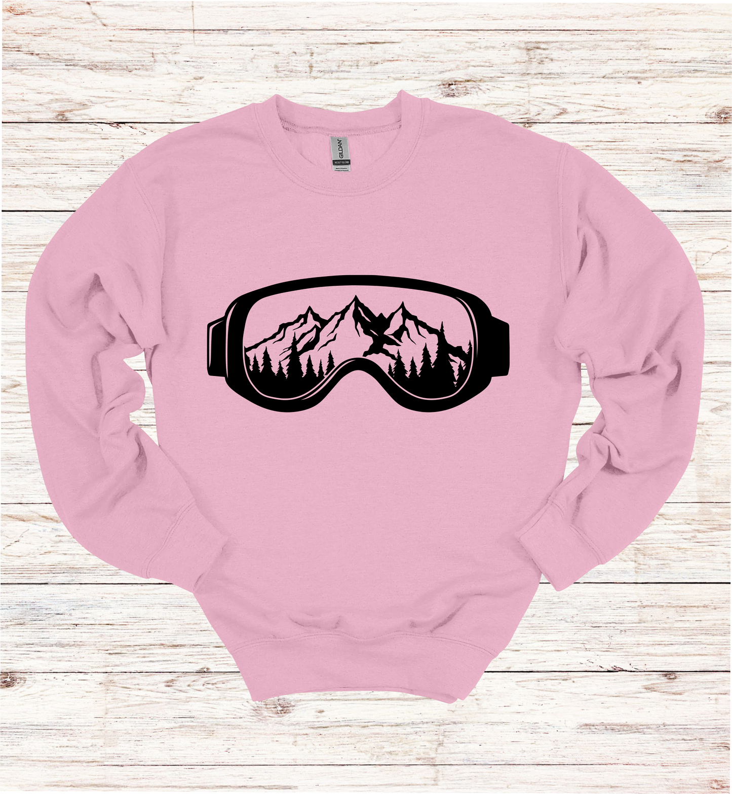 Snow Goggles Mountain Scene Sweatshirt