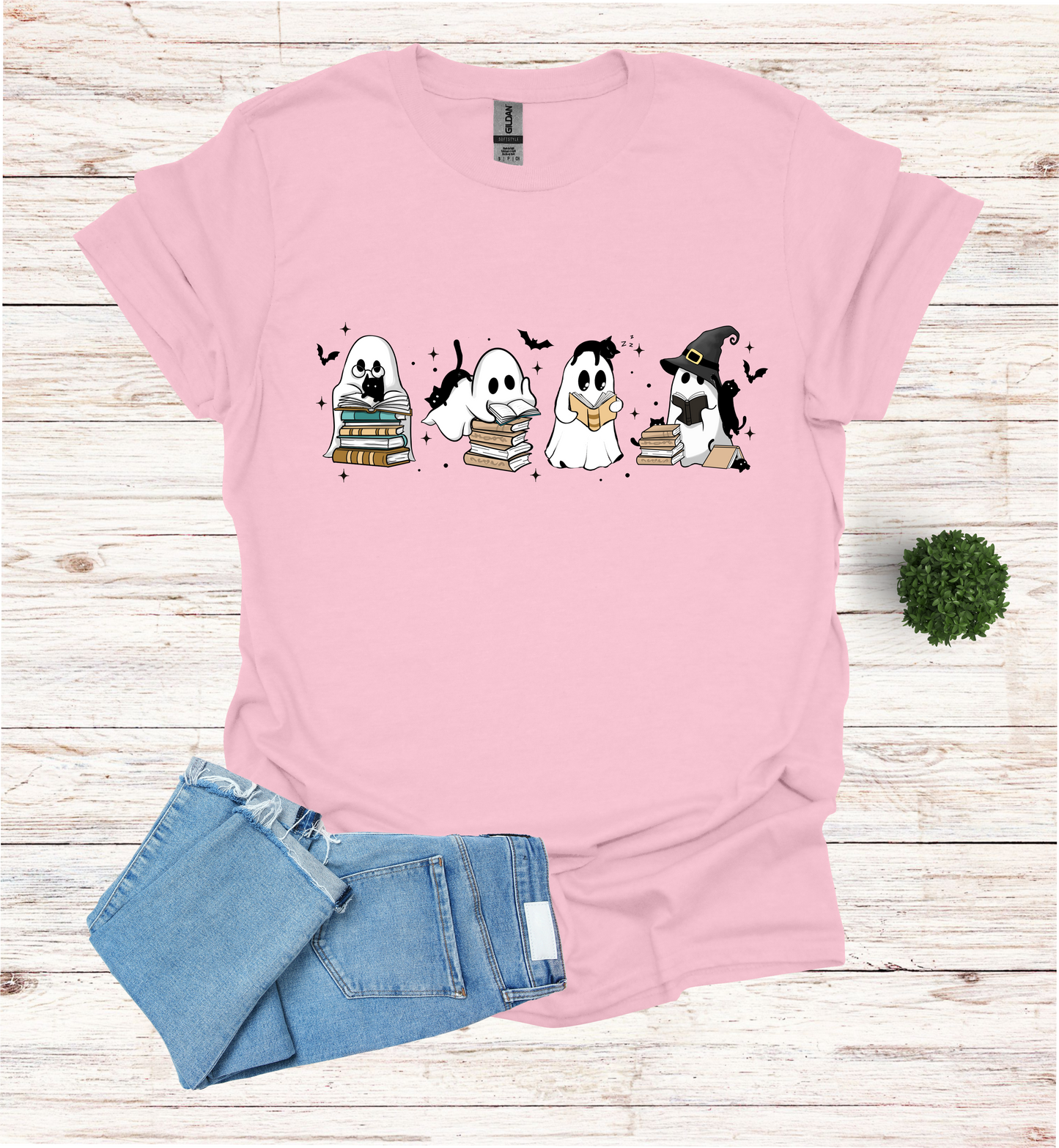 Ghost Reading Books Shirt