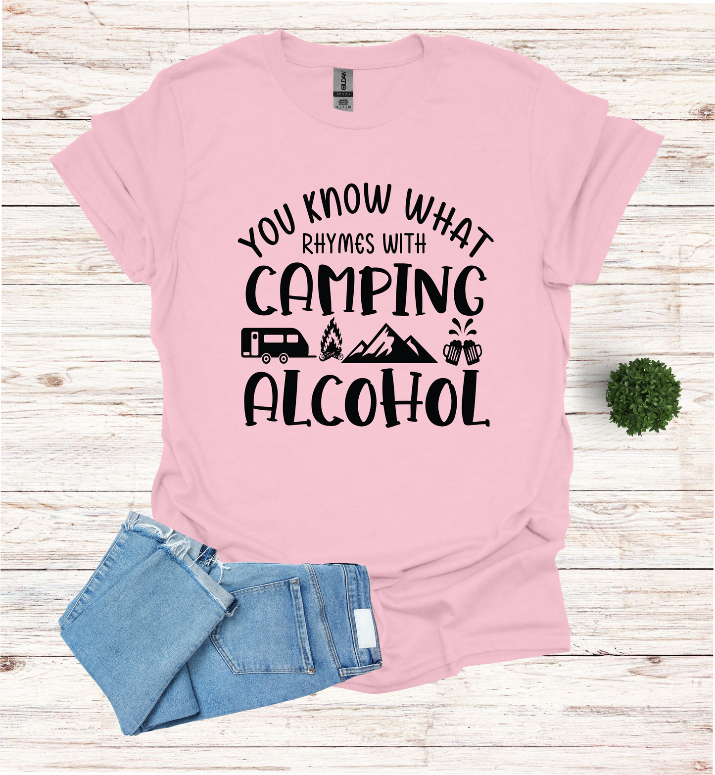 Camping Rhymes with Alcohol Shirt