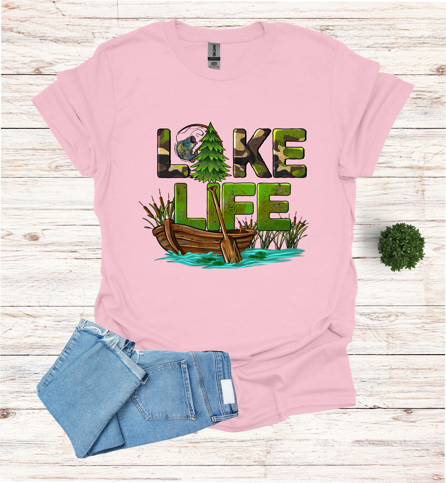 Lake Life with boat and paddle Shirt