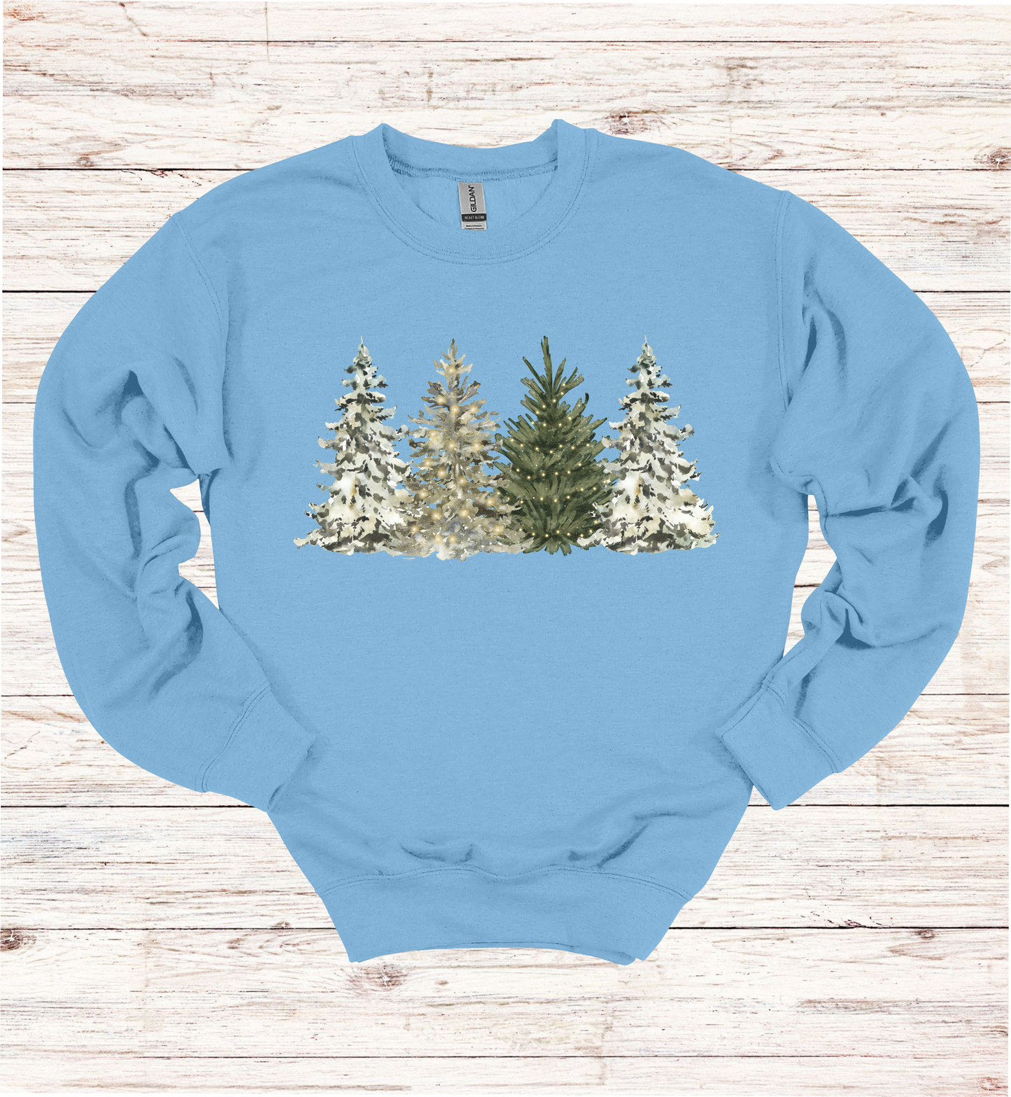 Water Color Christmas Trees Sweatshirt