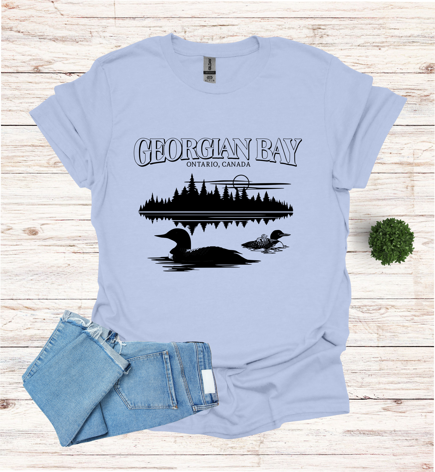 Georgian Bay with Loons T-Shirt