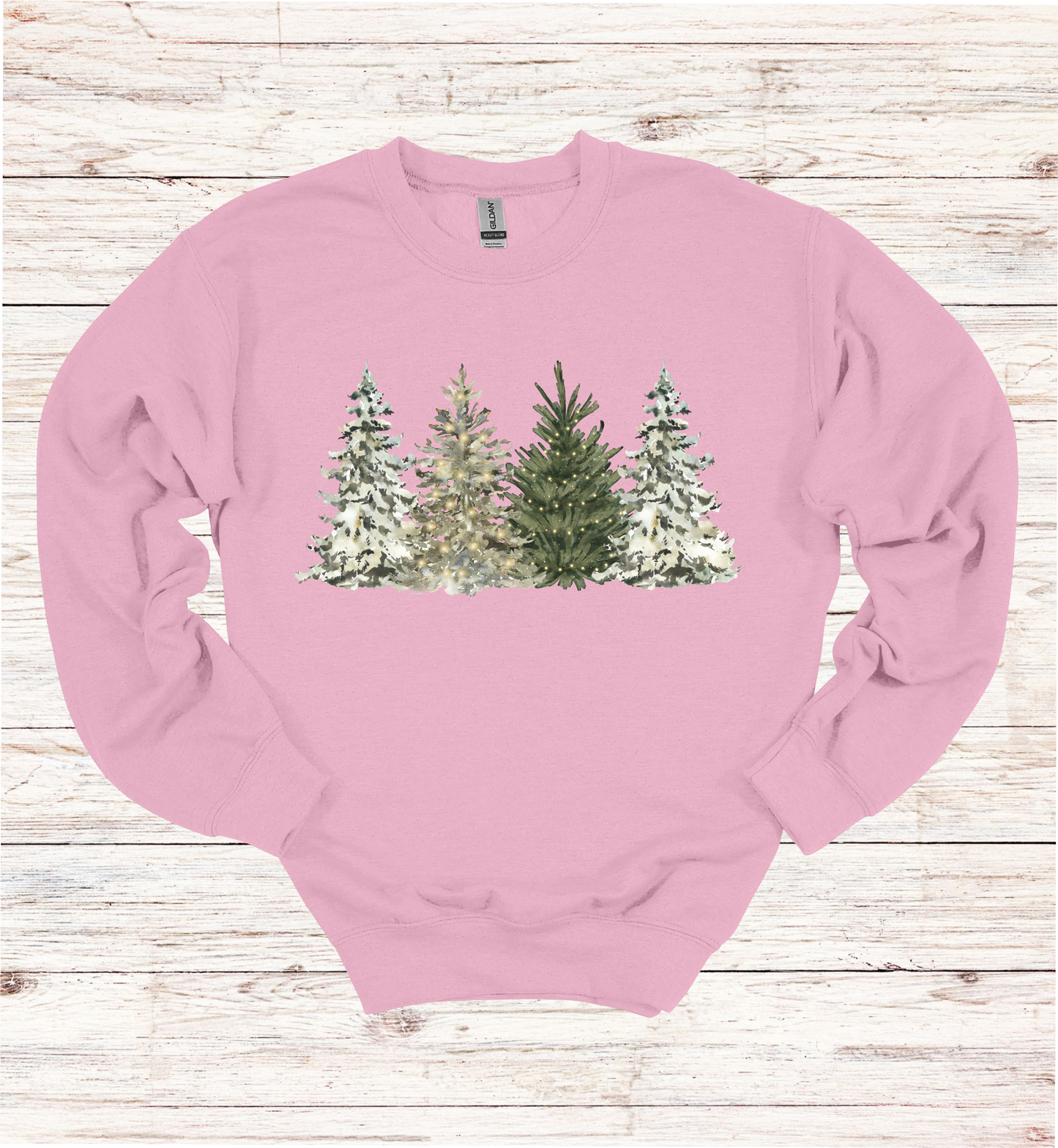 Water Color Christmas Trees Sweatshirt