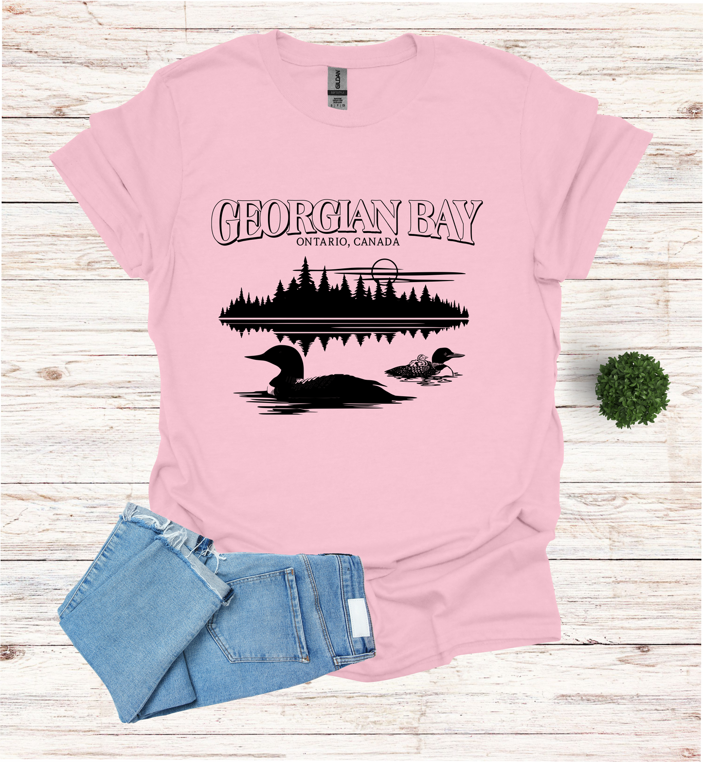 Georgian Bay with Loons T-Shirt