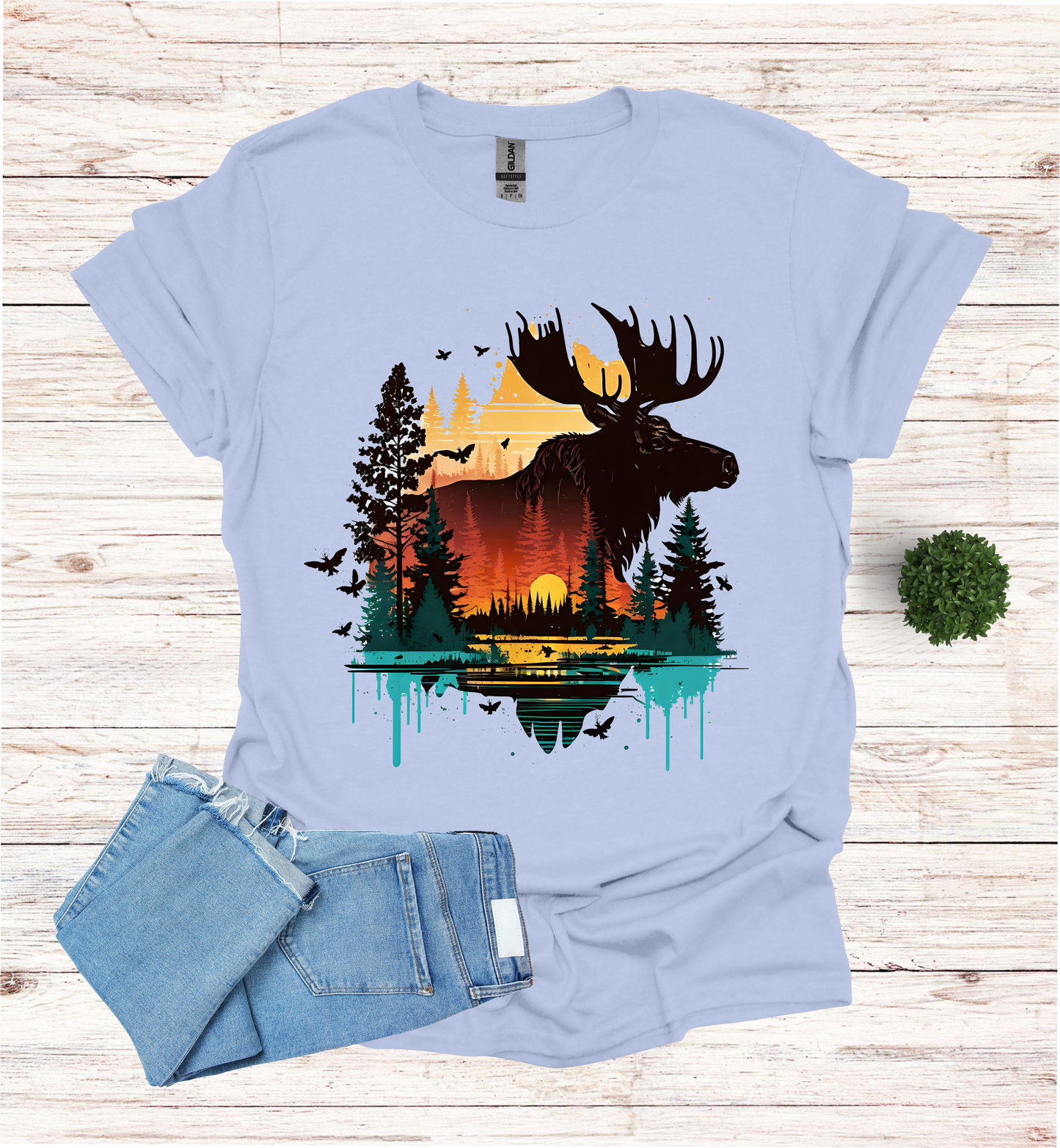 Colorful Moose T-Shirt