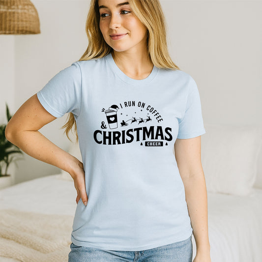I Run on Coffee and Christmas Cheers Shirt