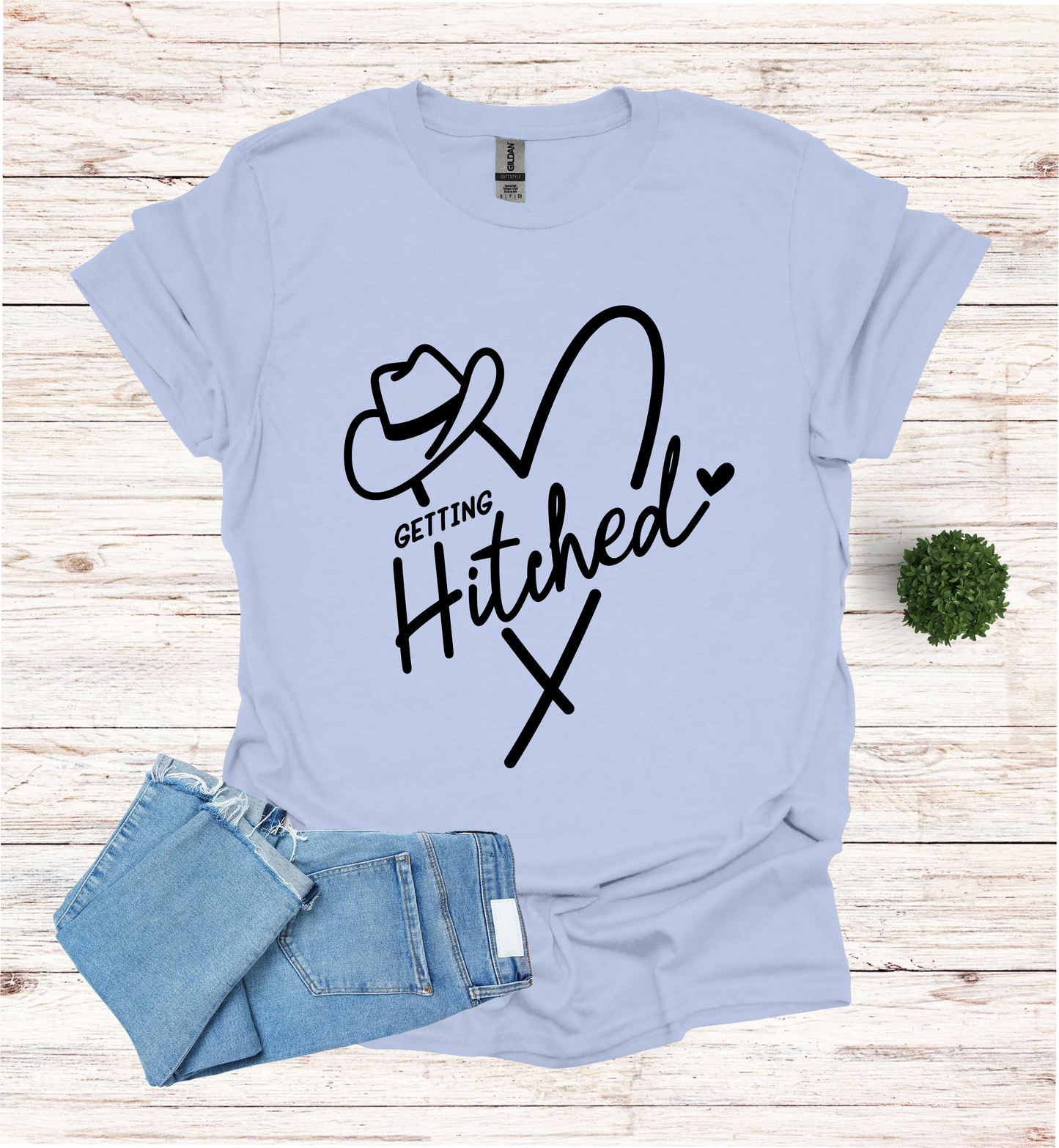 Getting Hitched and Heart shape and cowboy hat