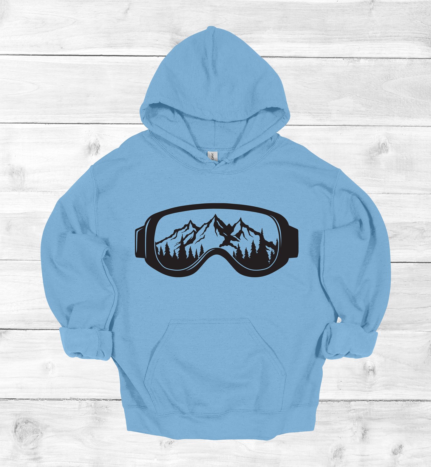 Snow Goggles Mountain Scene Hoodie