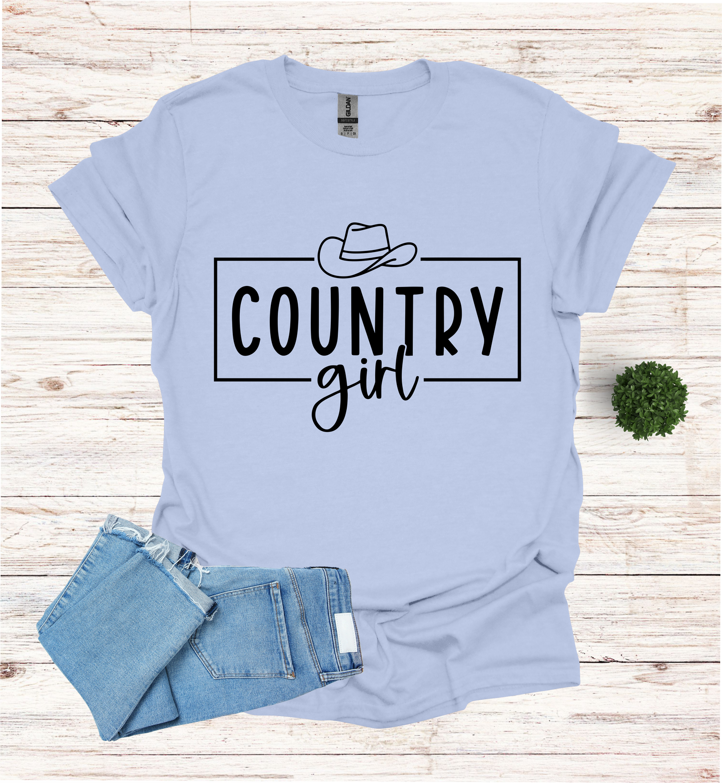 Country Girl saying with Cowboy Hat