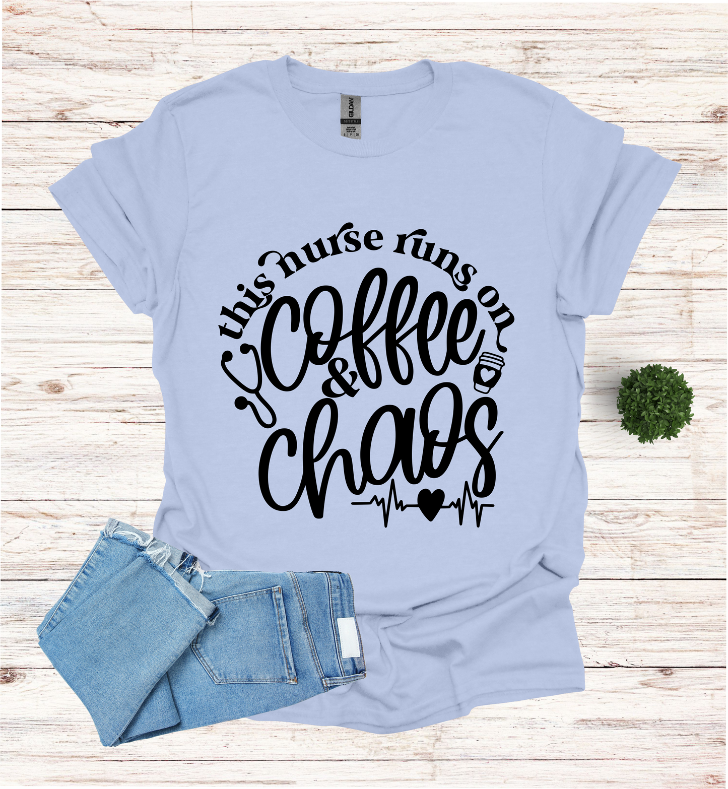 This Nurse Runs on Coffee and Chaos Shirt