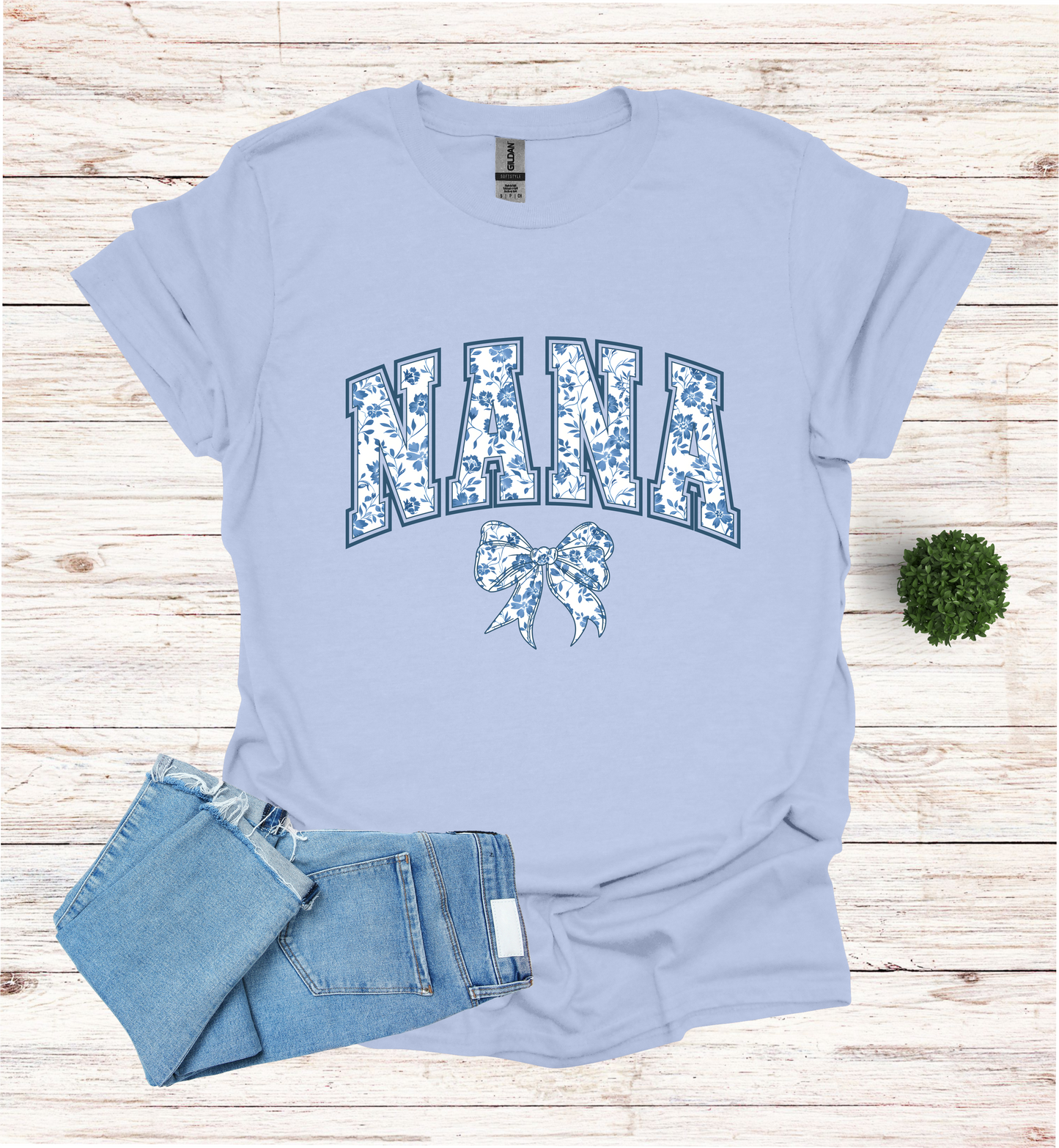 Nana Chinoiserie Blue Coquette T-Shirt