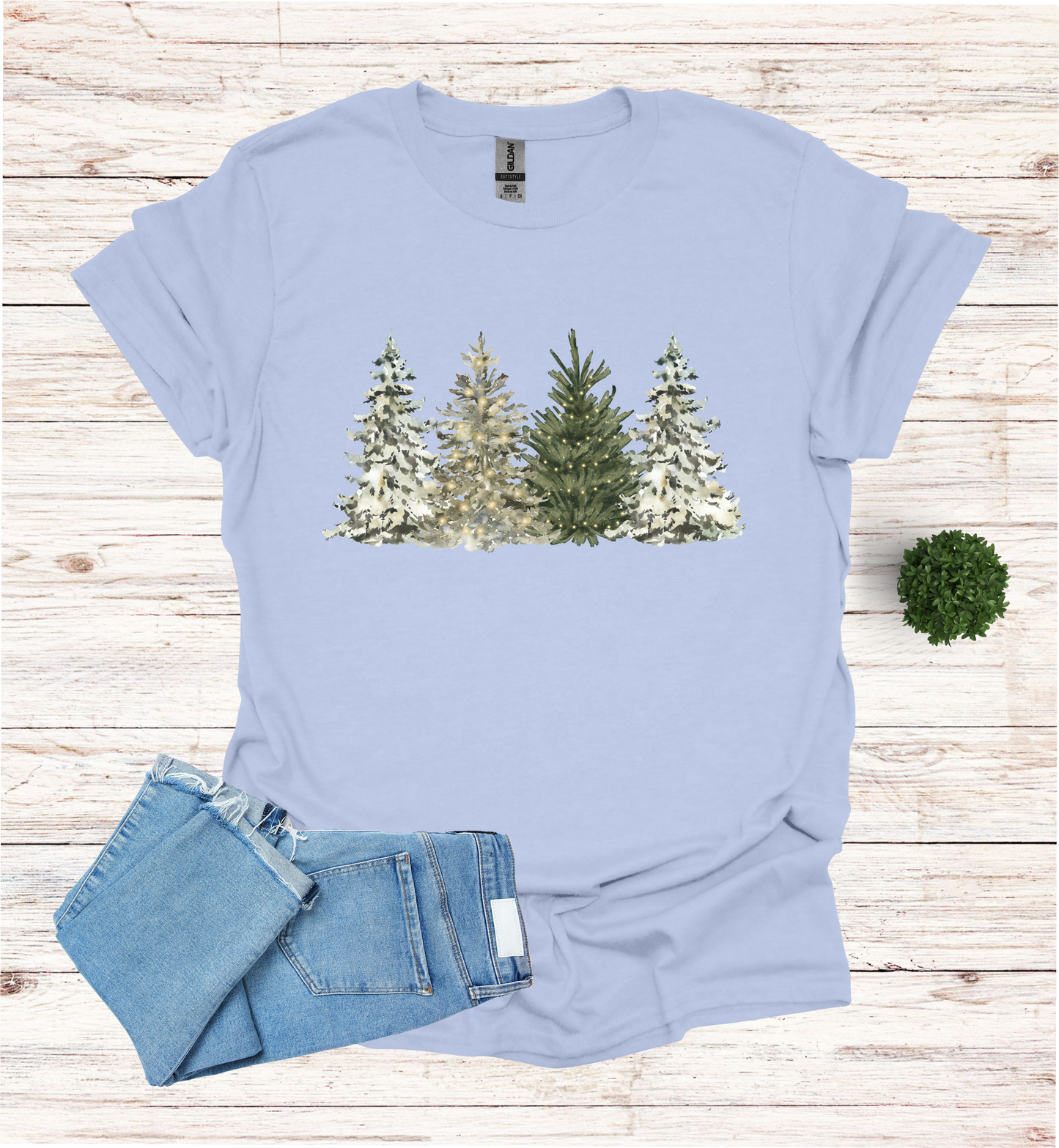 Water Color Christmas Trees T-Shirt1