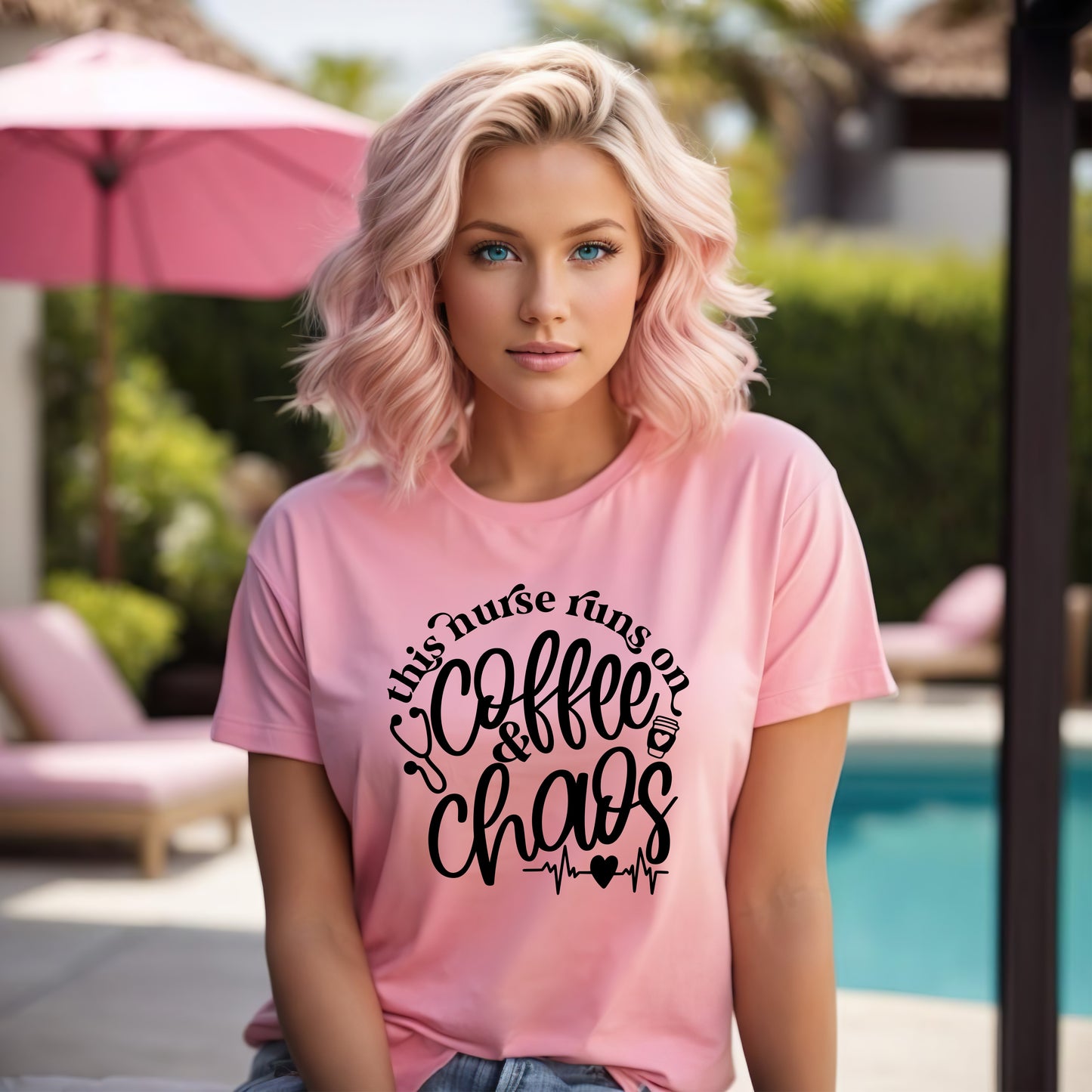 This Nurse Runs on Coffee and Chaos Shirt