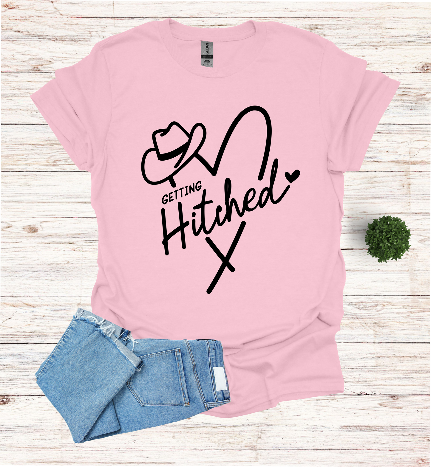 Getting Hitched and Heart shape and cowboy hat