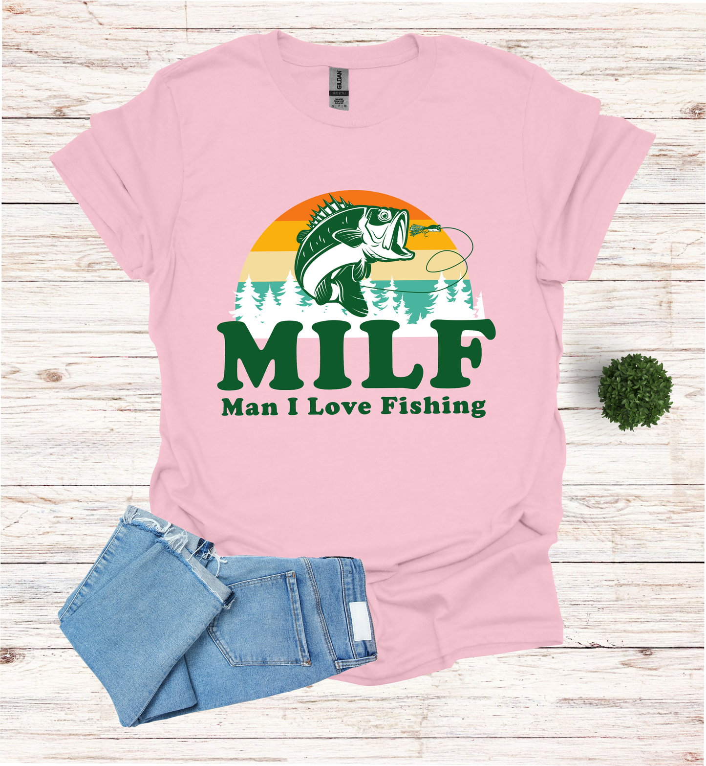 Vintage design MILF man I love fishing