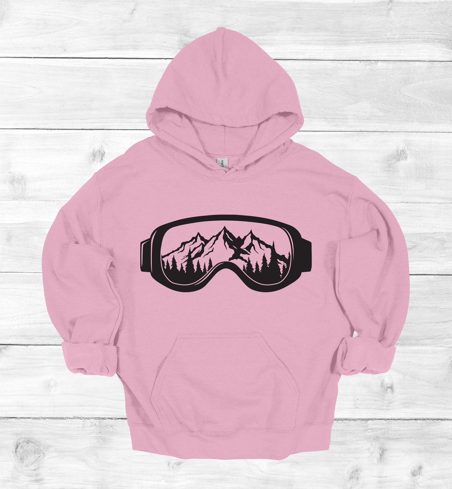 Snow Goggles Mountain Scene Hoodie