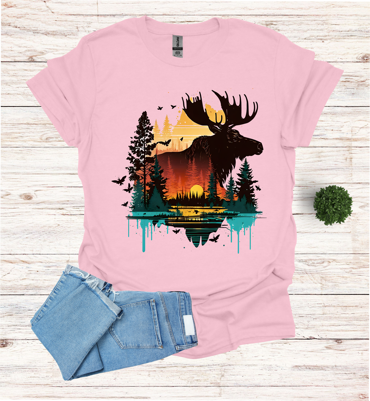 Colorful Moose T-Shirt