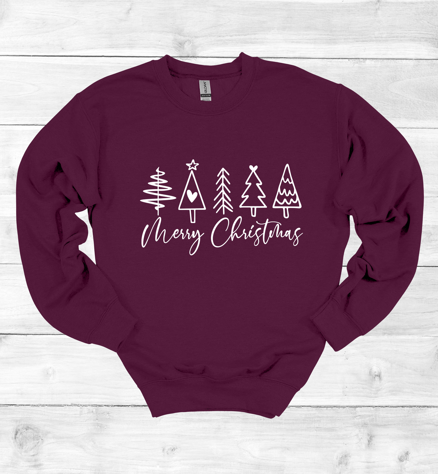 Merry Christmas and Trees Sweatshirt