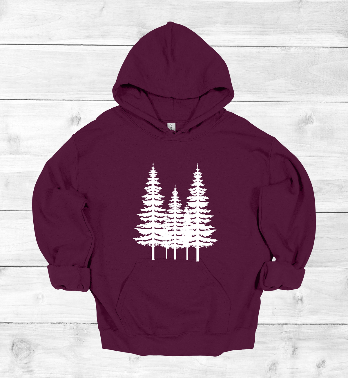 Forest Pine trees and single tree on the arms Sweatshirt