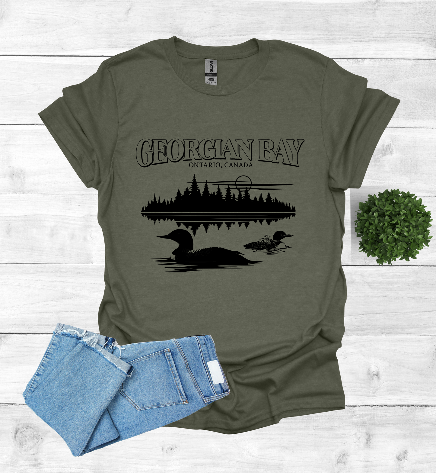 Georgian Bay with Loons T-Shirt