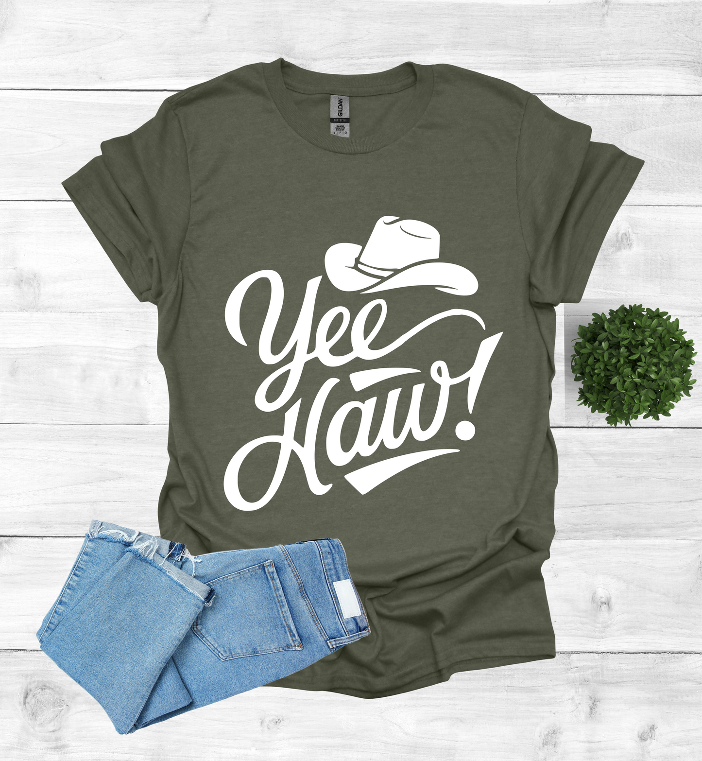 YEE HAW With A Cowboy Hat Shirt