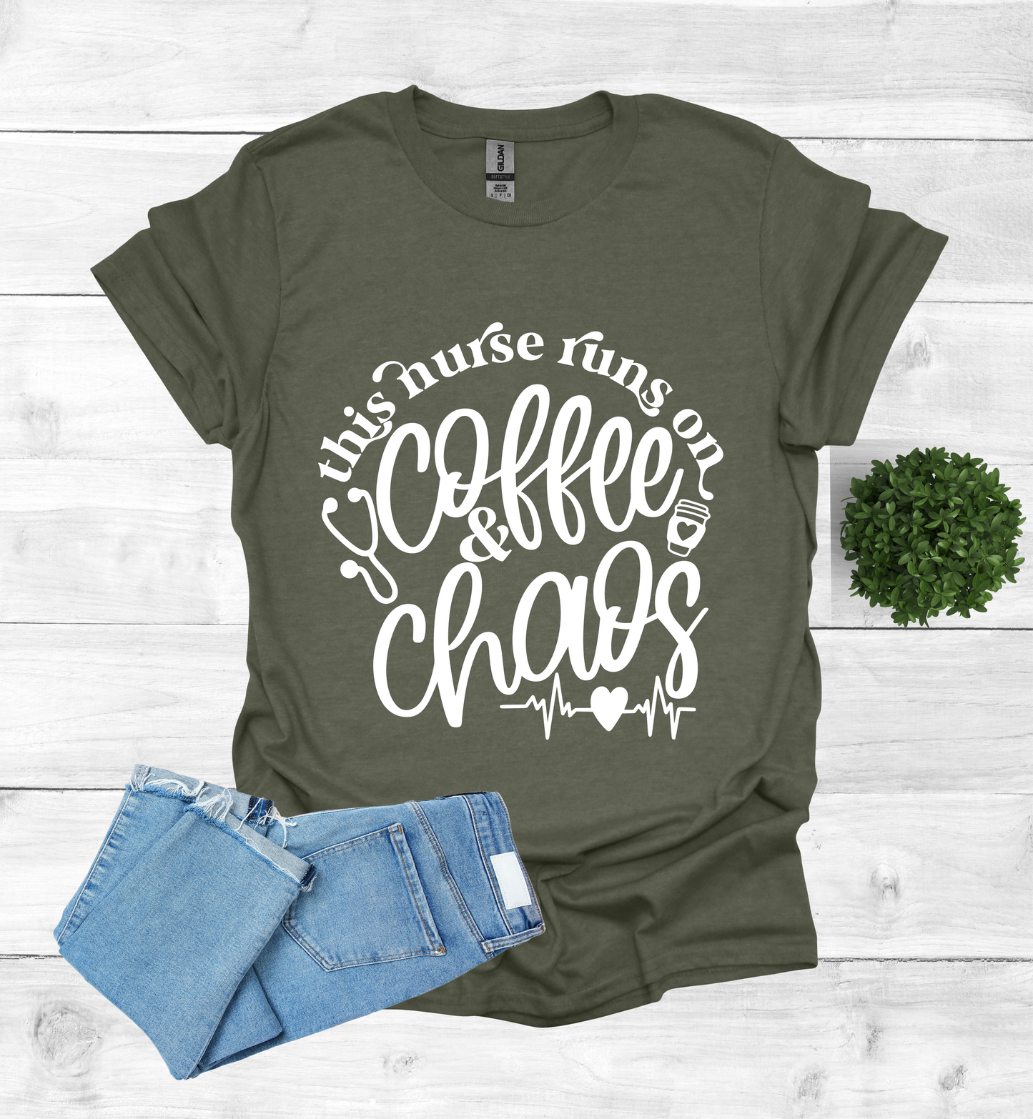 This Nurse Runs on Coffee and Chaos Shirt