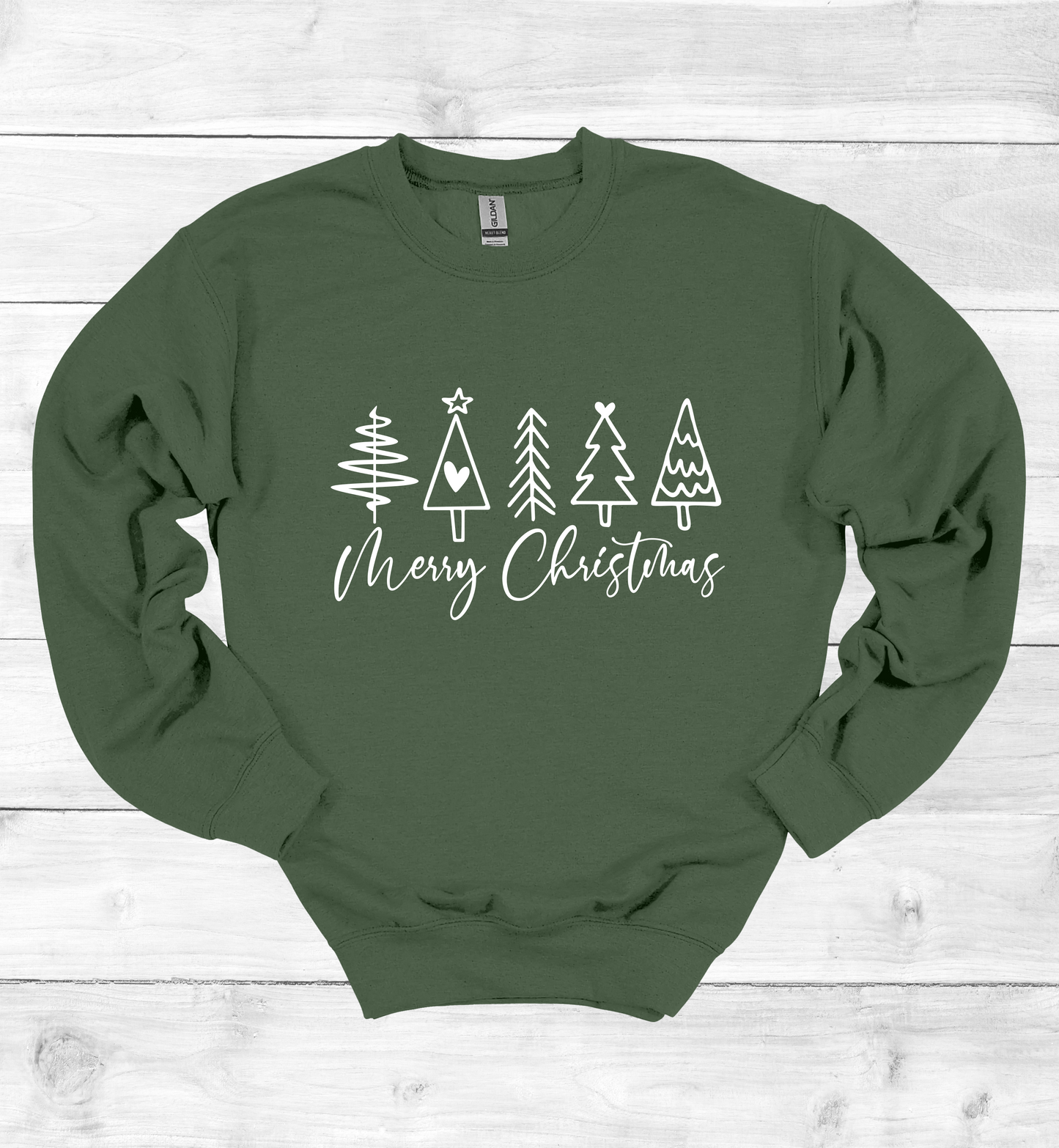 Merry Christmas and Trees Sweatshirt