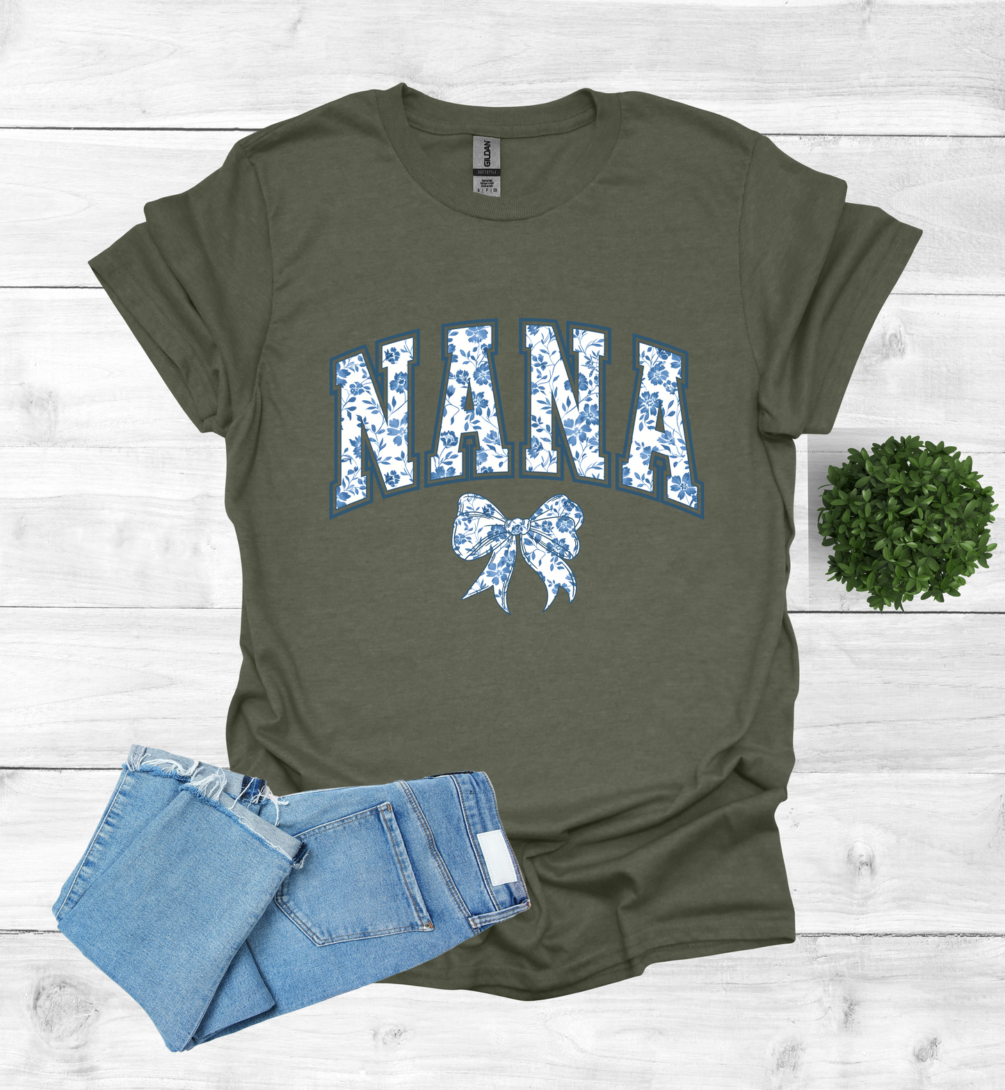 Nana Chinoiserie Blue Coquette T-Shirt