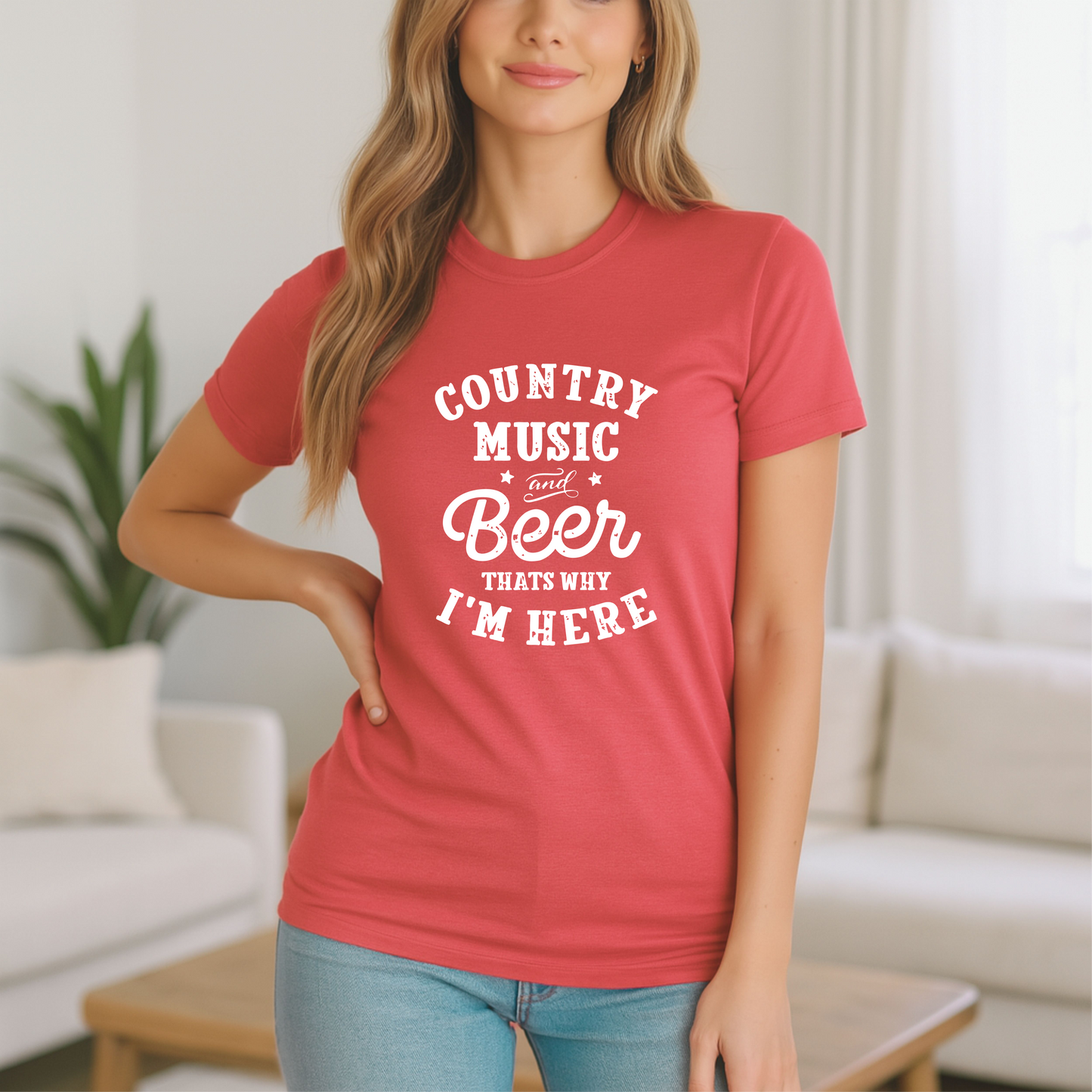 Country Music and Beer That's Why I'm Here T-Shirt