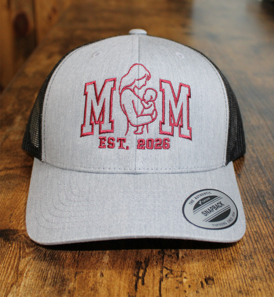 Custom Embroidered Mom EST 2026 Hat