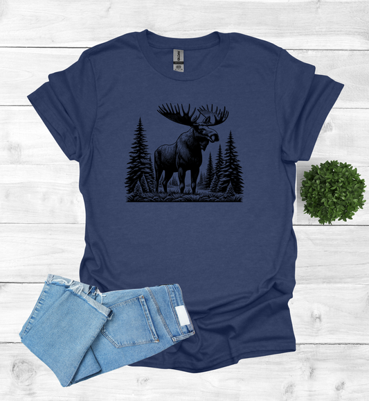 Moose In Wilderness T-Shirt