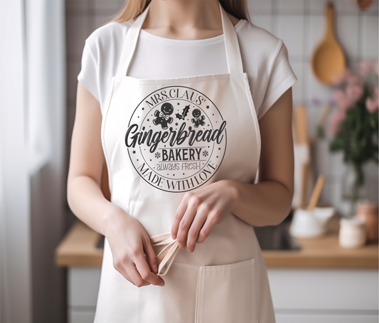 Mrs. Claus Ginger Bread Bakery apron
