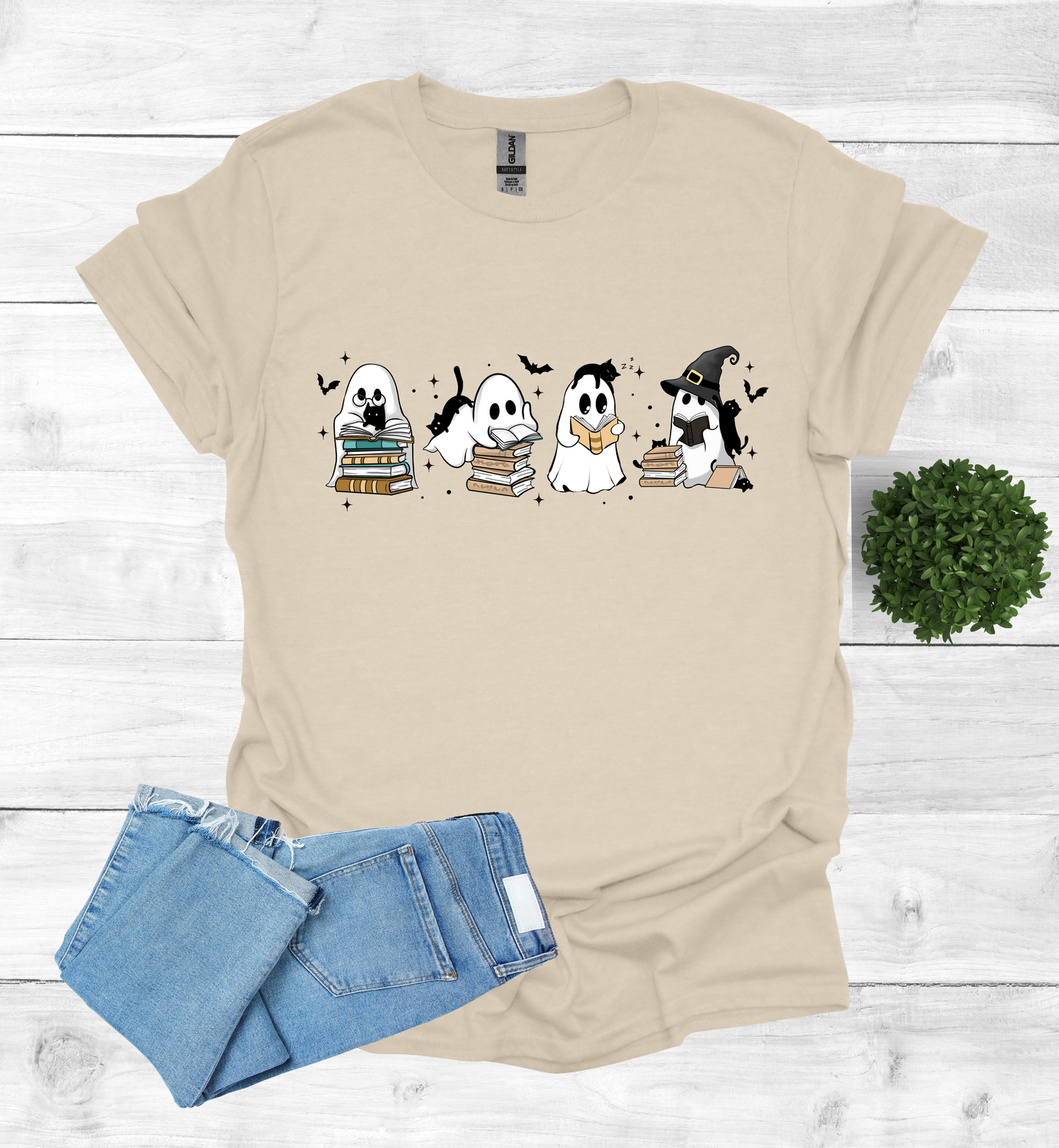 Ghost Reading Books Shirt