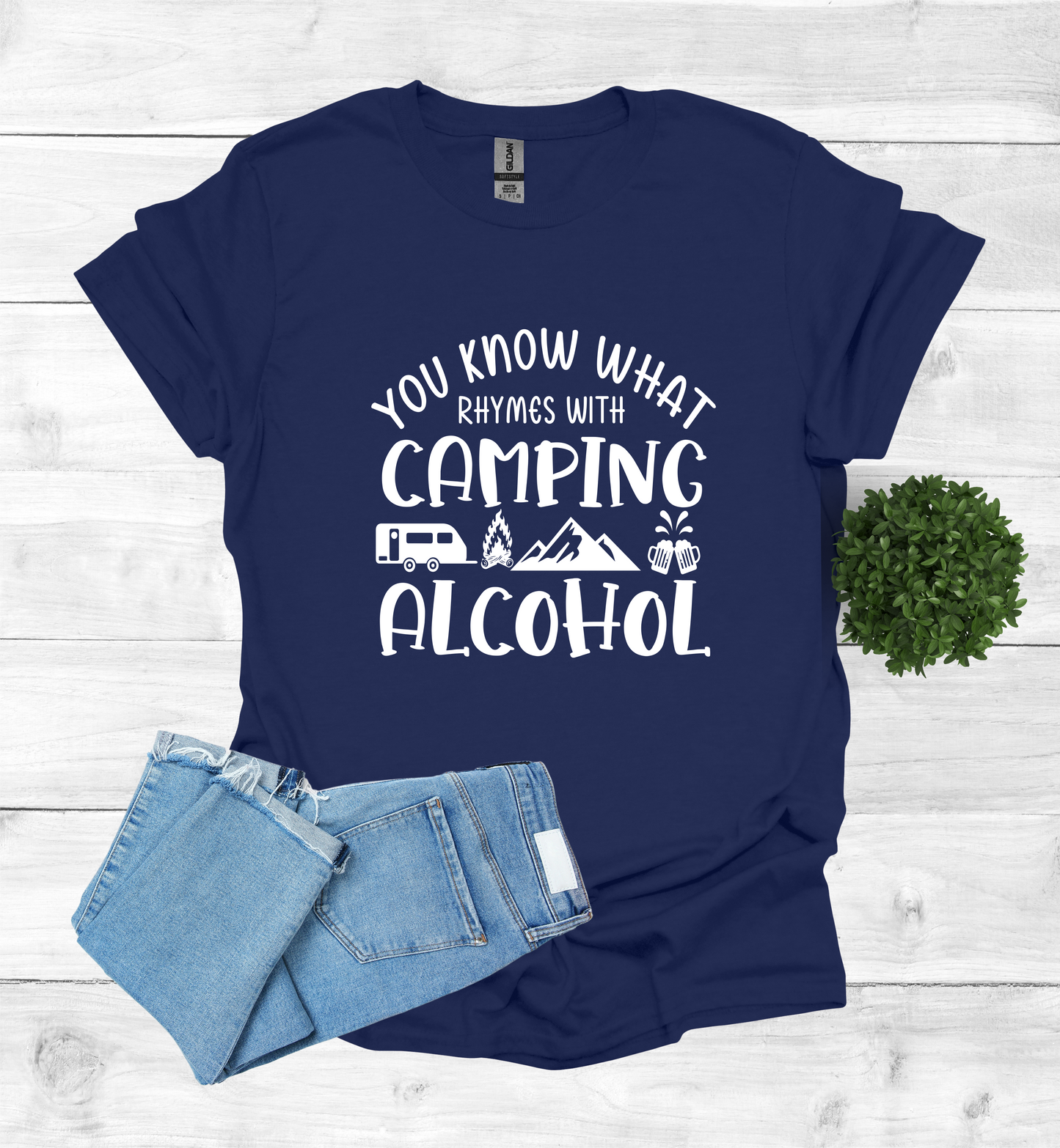 Camping Rhymes with Alcohol Shirt